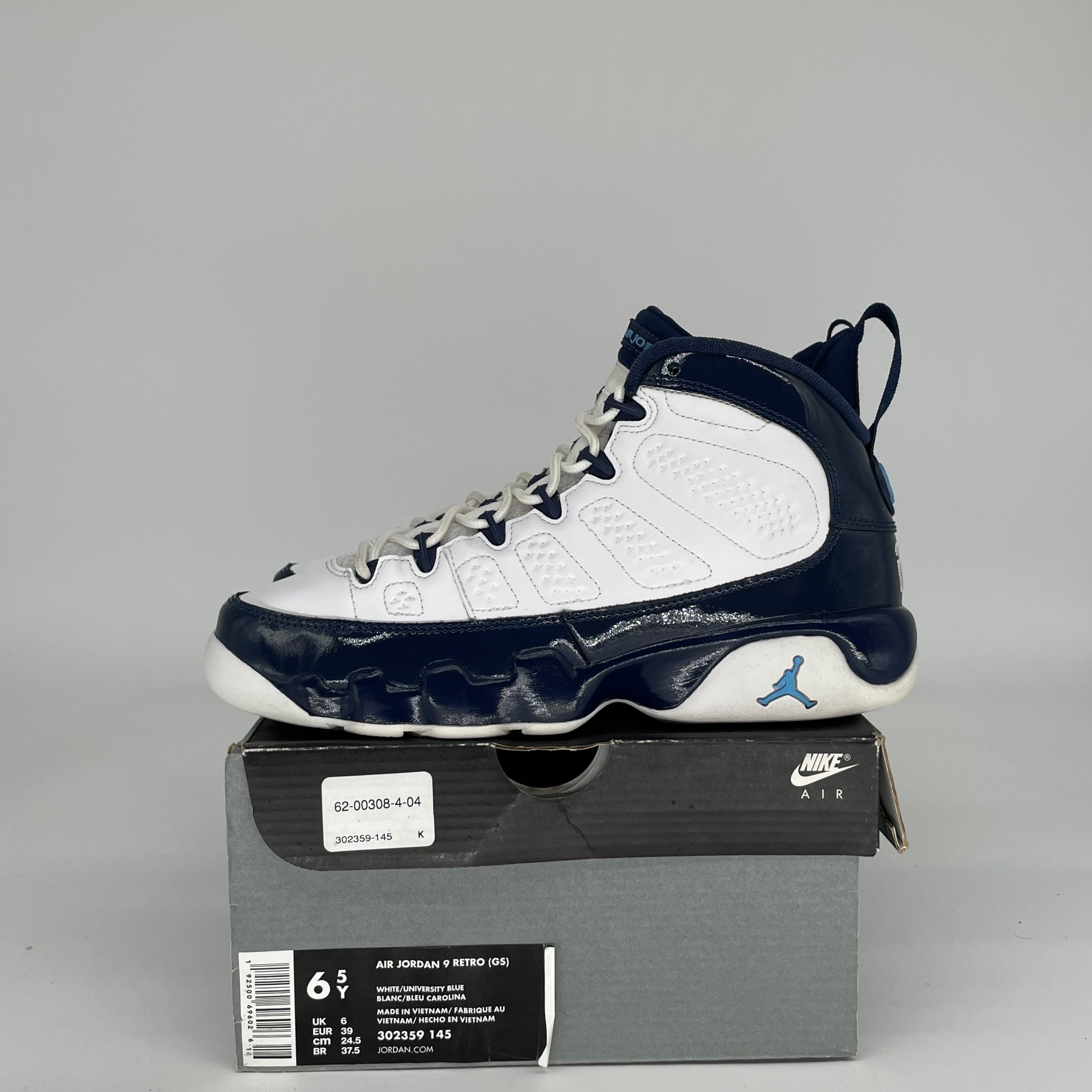 AIR JORDAN 9 PEARL BLUE SIZE 6.5Y 302359-145