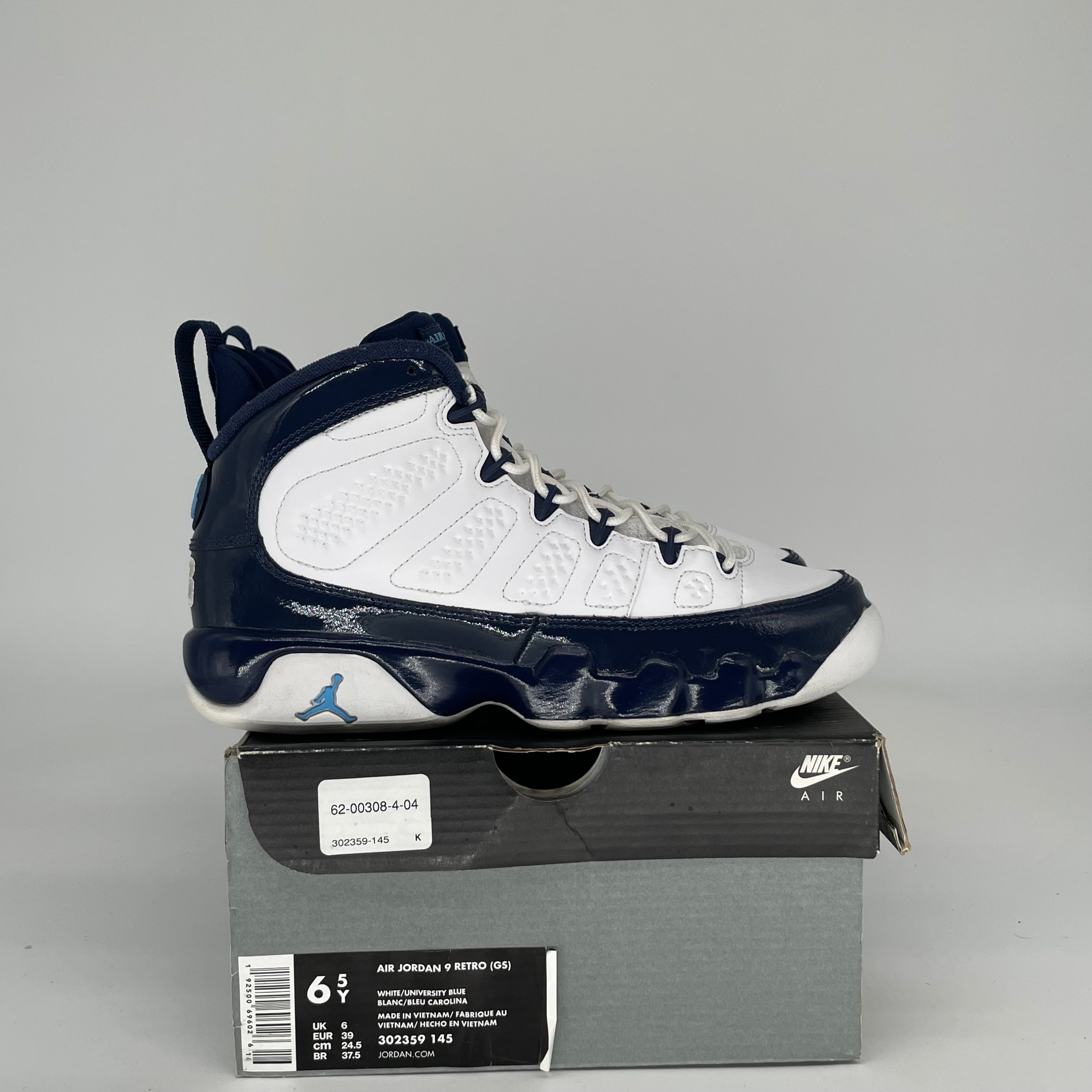 AIR JORDAN 9 PEARL BLUE SIZE 6.5Y 302359-145