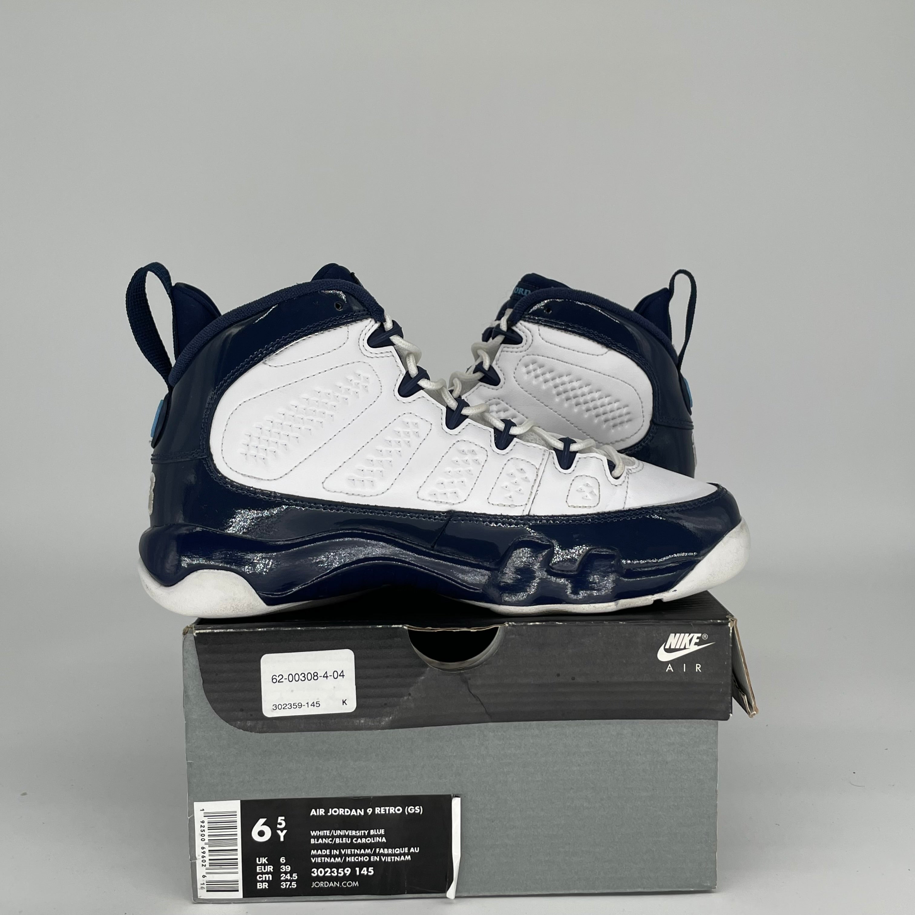 AIR JORDAN 9 PEARL BLUE SIZE 6.5Y 302359-145