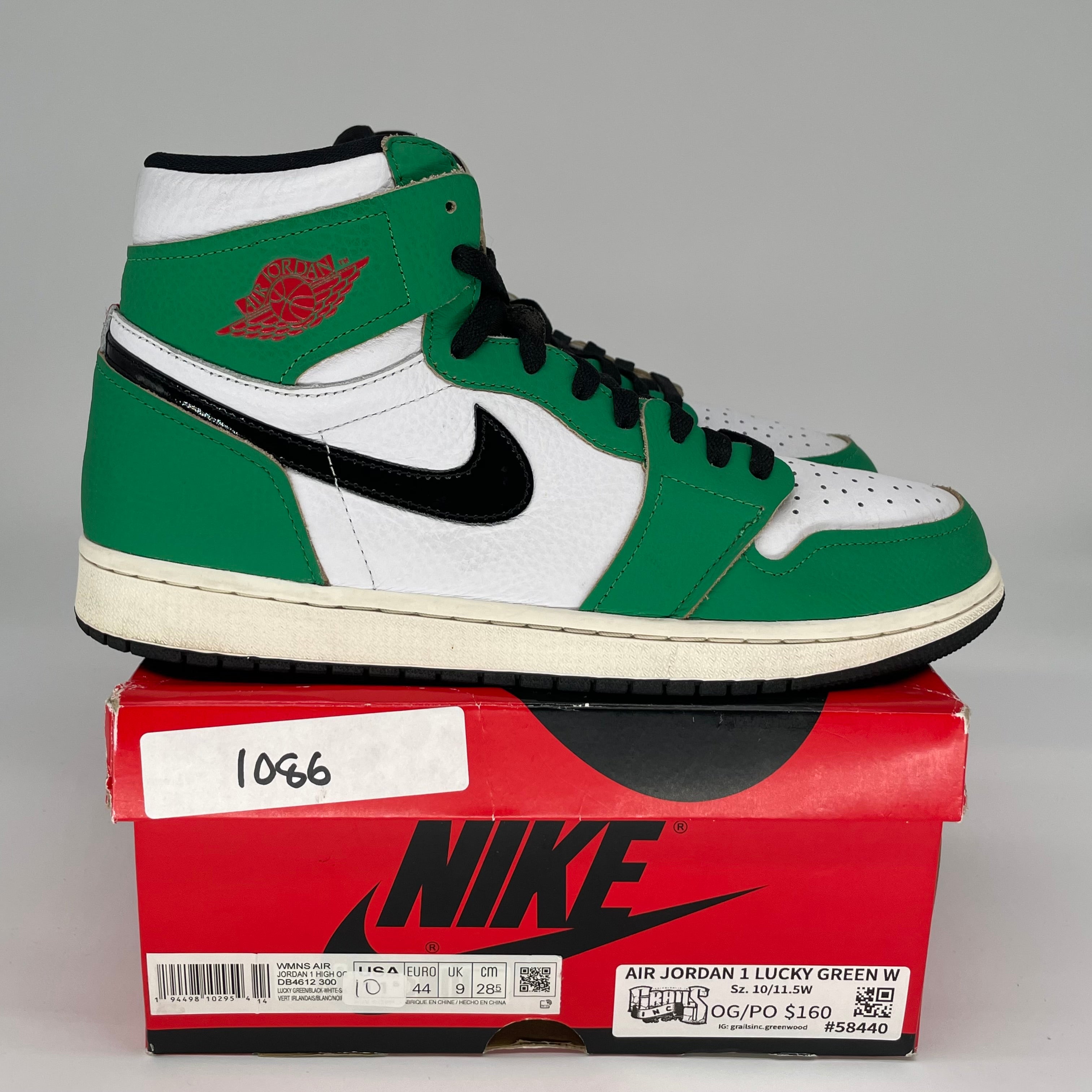 AIR JORDAN 1 LUCKY GREEN W SIZE 10/11.5W DB4612-300