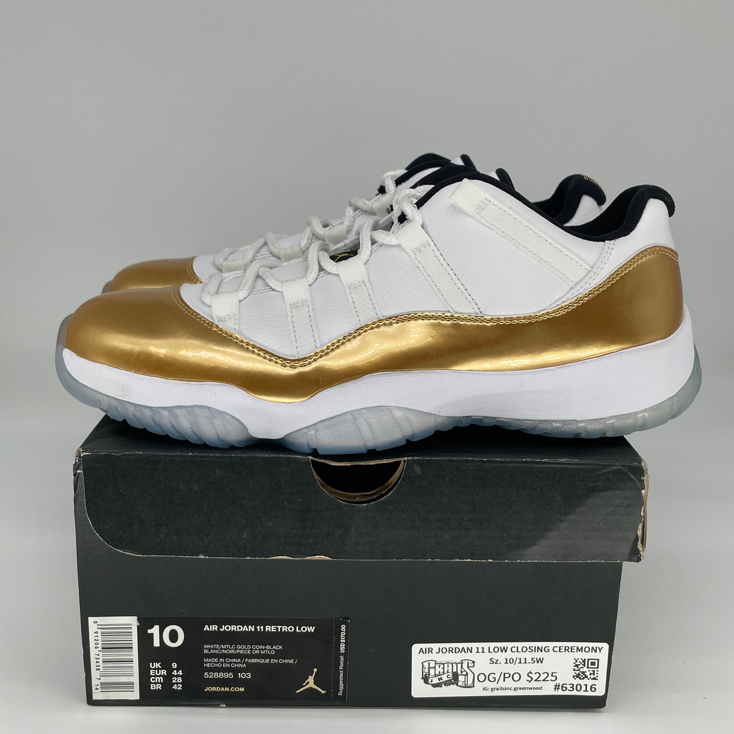 AIR JORDAN 11 LOW CLOSING CEREMONY SIZE 10 528895-103