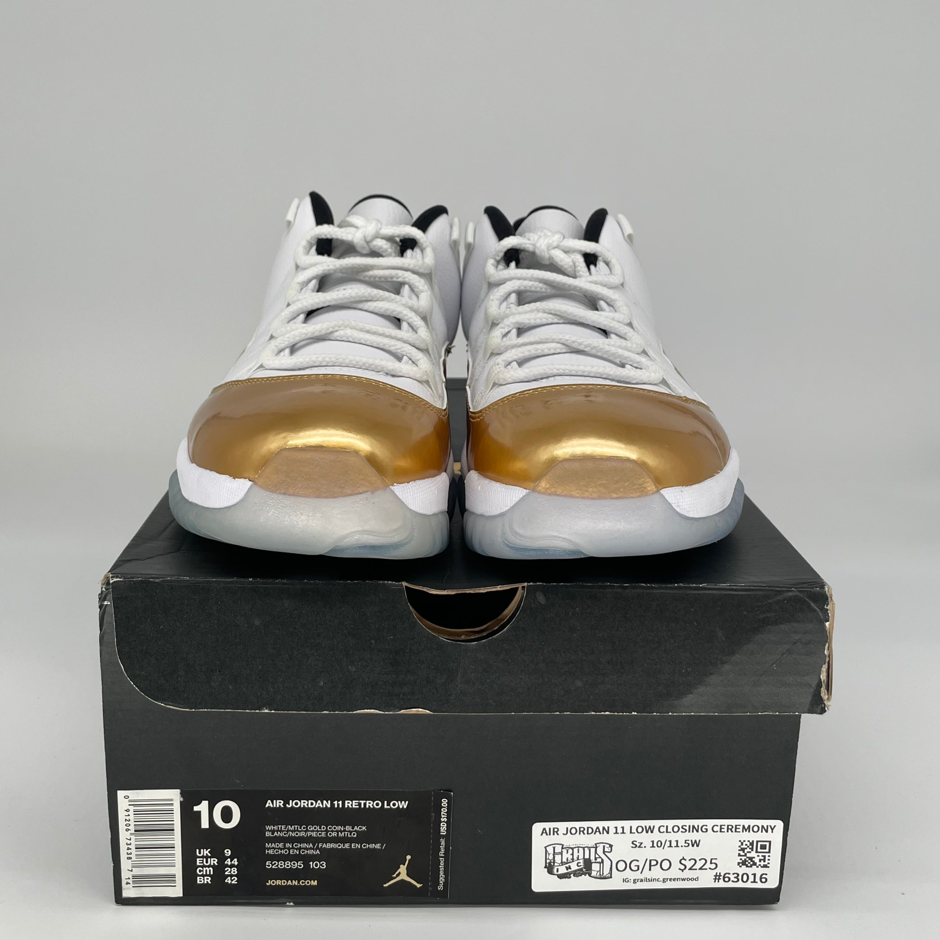 AIR JORDAN 11 LOW CLOSING CEREMONY SIZE 10 528895-103