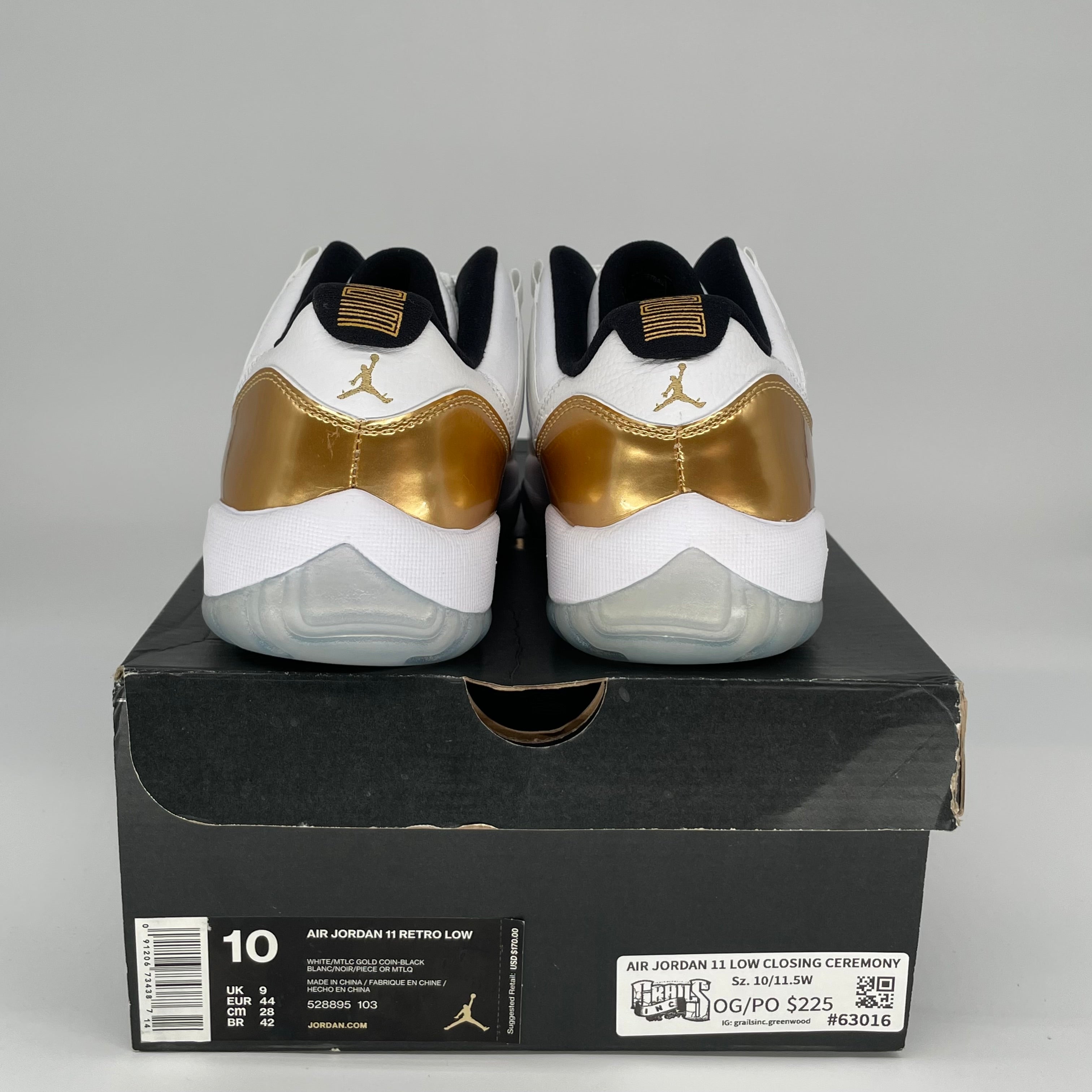 AIR JORDAN 11 LOW CLOSING CEREMONY SIZE 10 528895-103