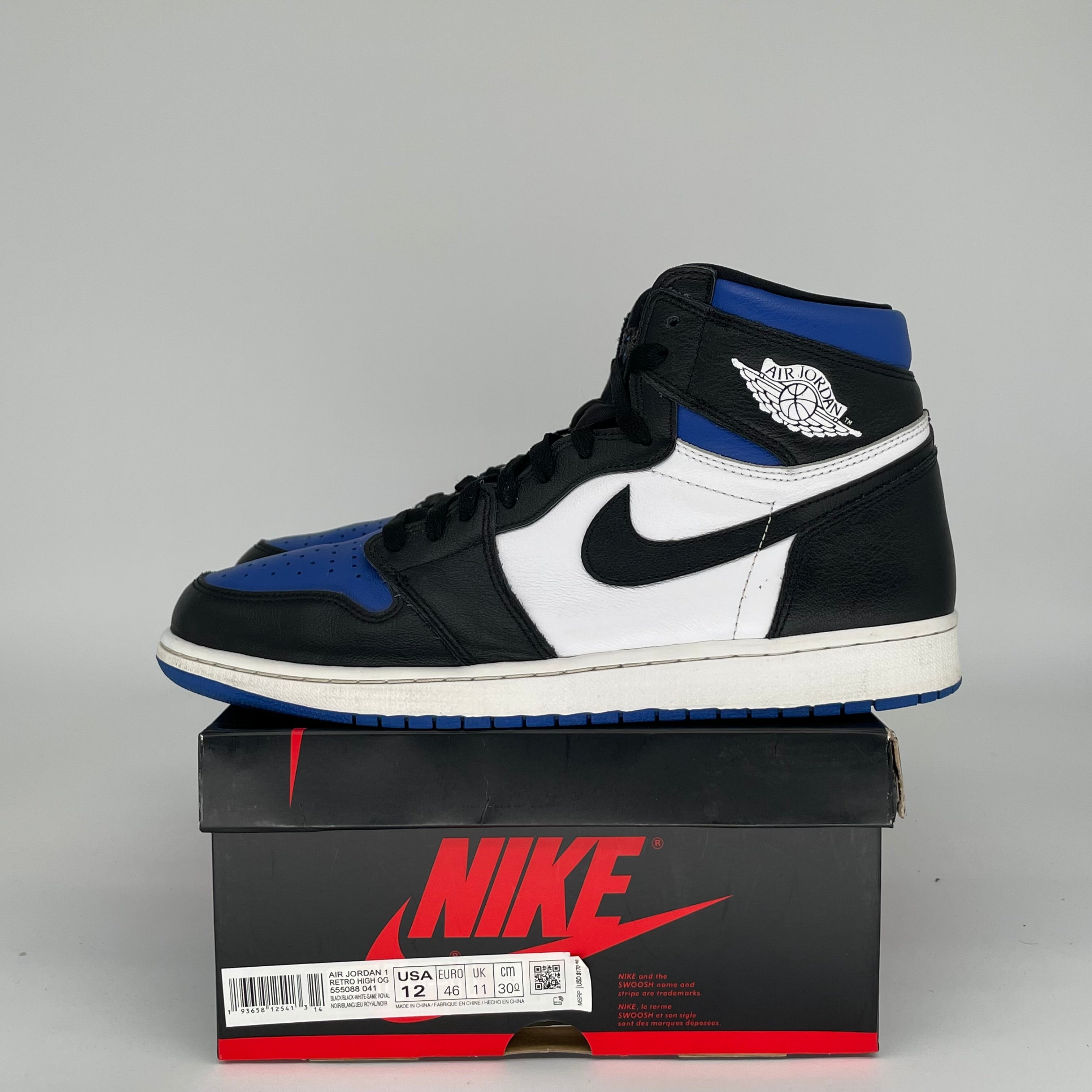 AIR JORDAN 1 ROYAL TOE SIZE 12 555088-041