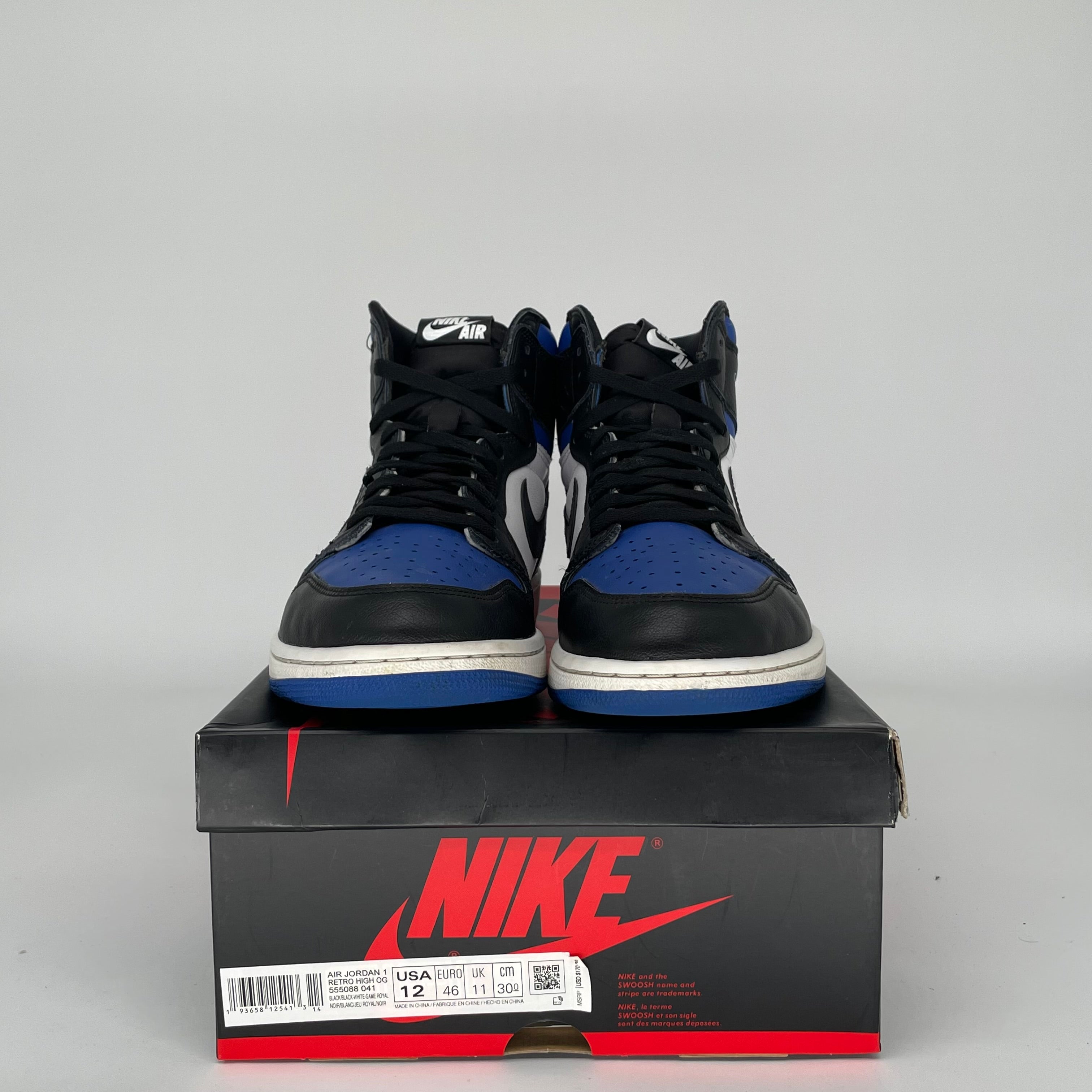 AIR JORDAN 1 ROYAL TOE SIZE 12 555088-041