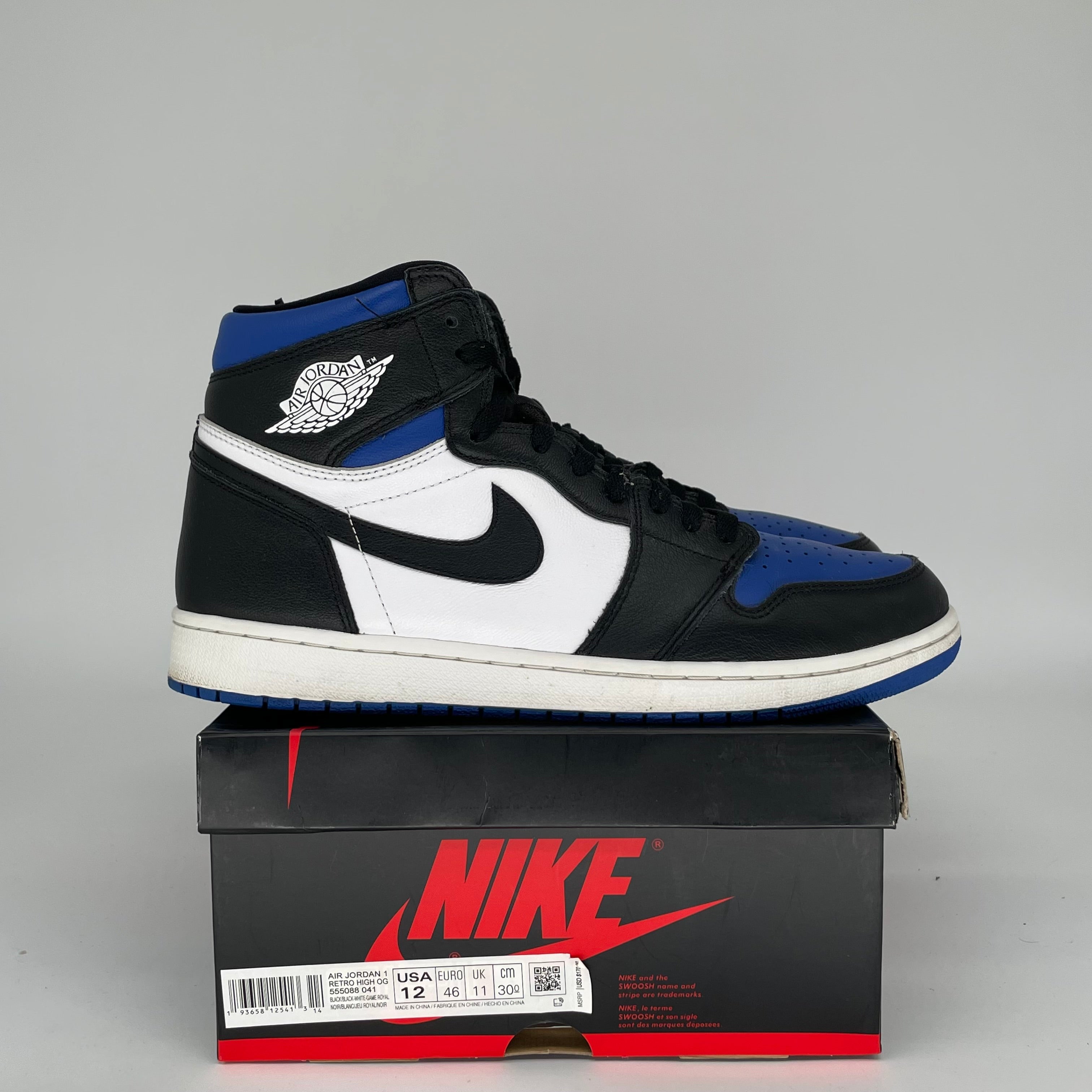 AIR JORDAN 1 ROYAL TOE SIZE 12 555088-041