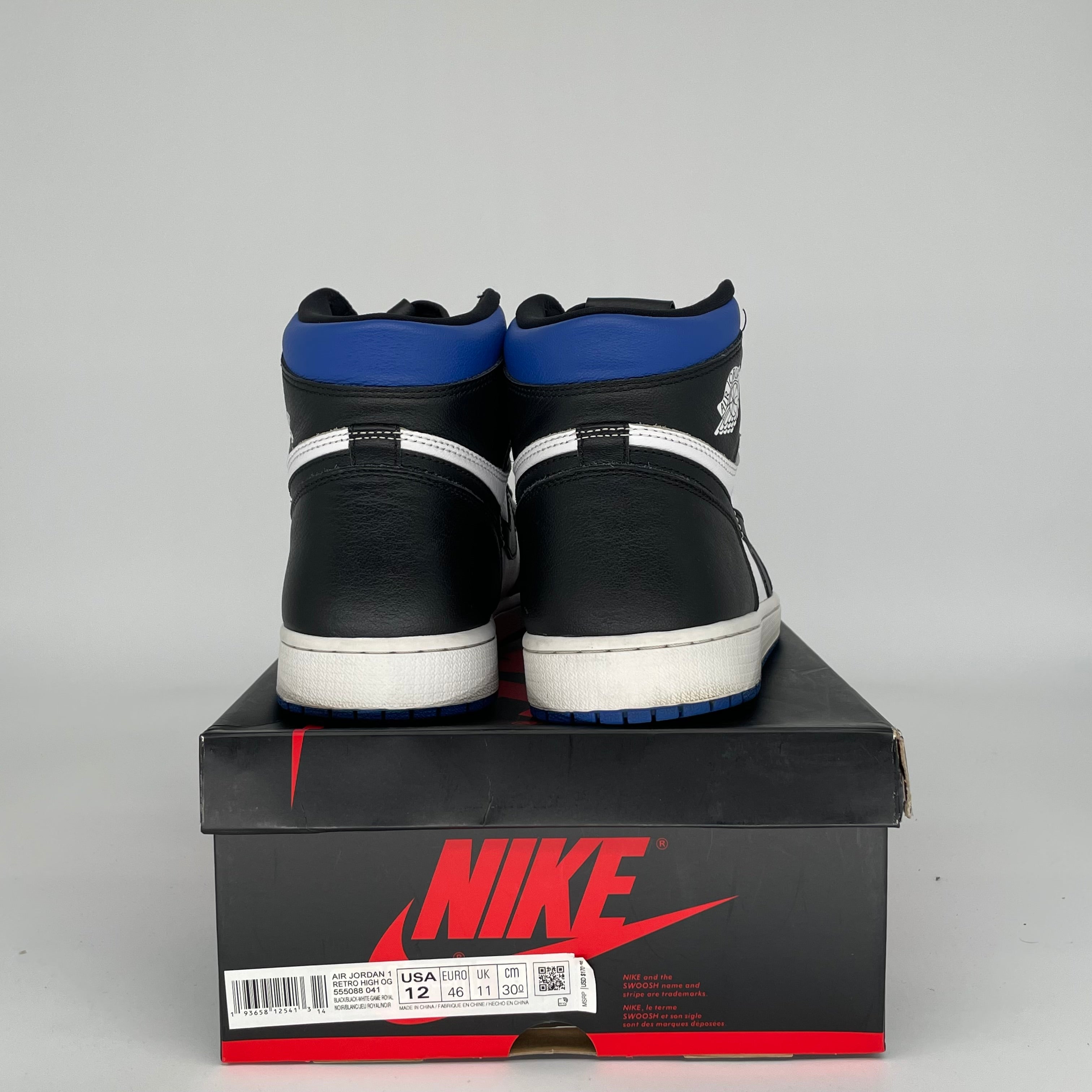 AIR JORDAN 1 ROYAL TOE SIZE 12 555088-041