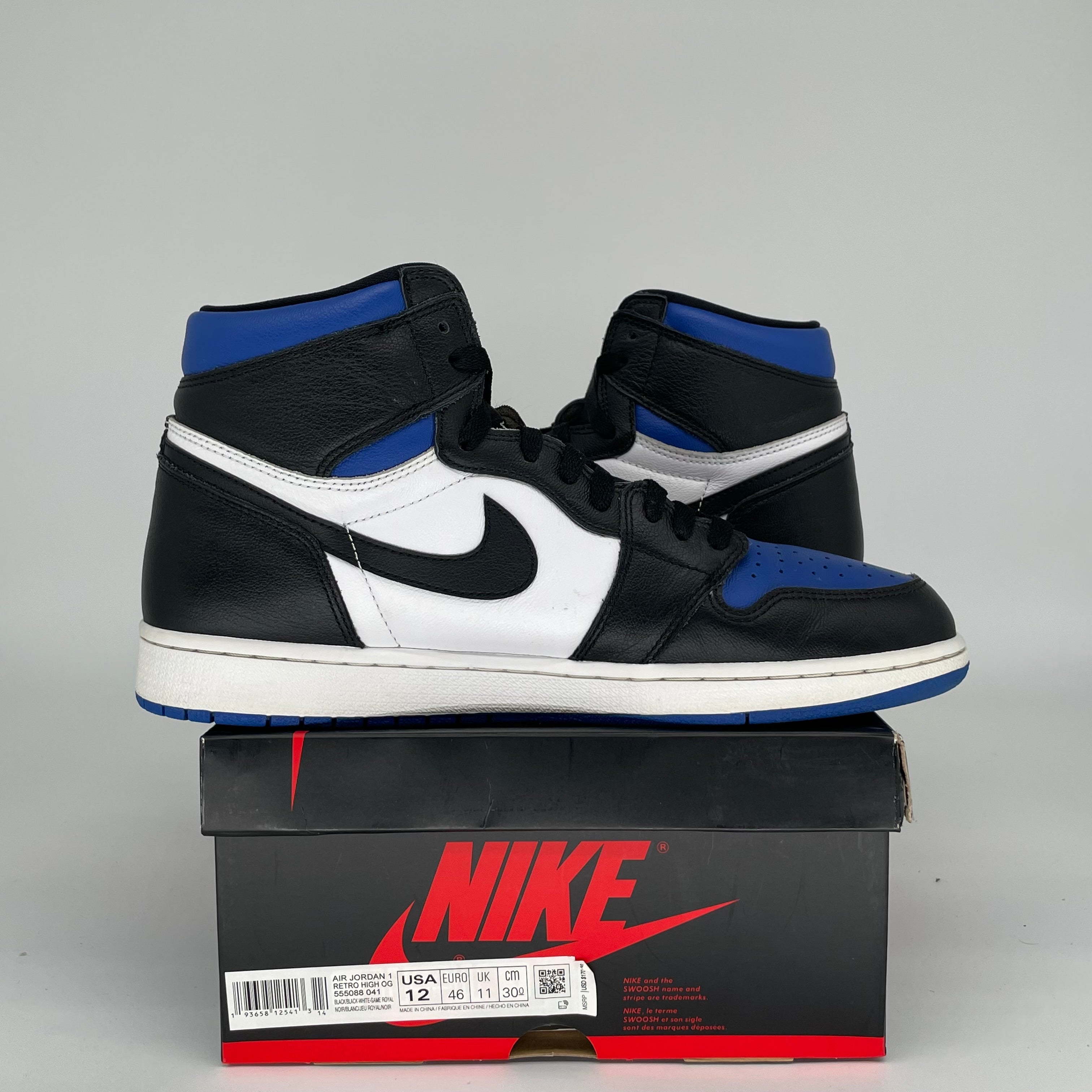 AIR JORDAN 1 ROYAL TOE SIZE 12 555088-041