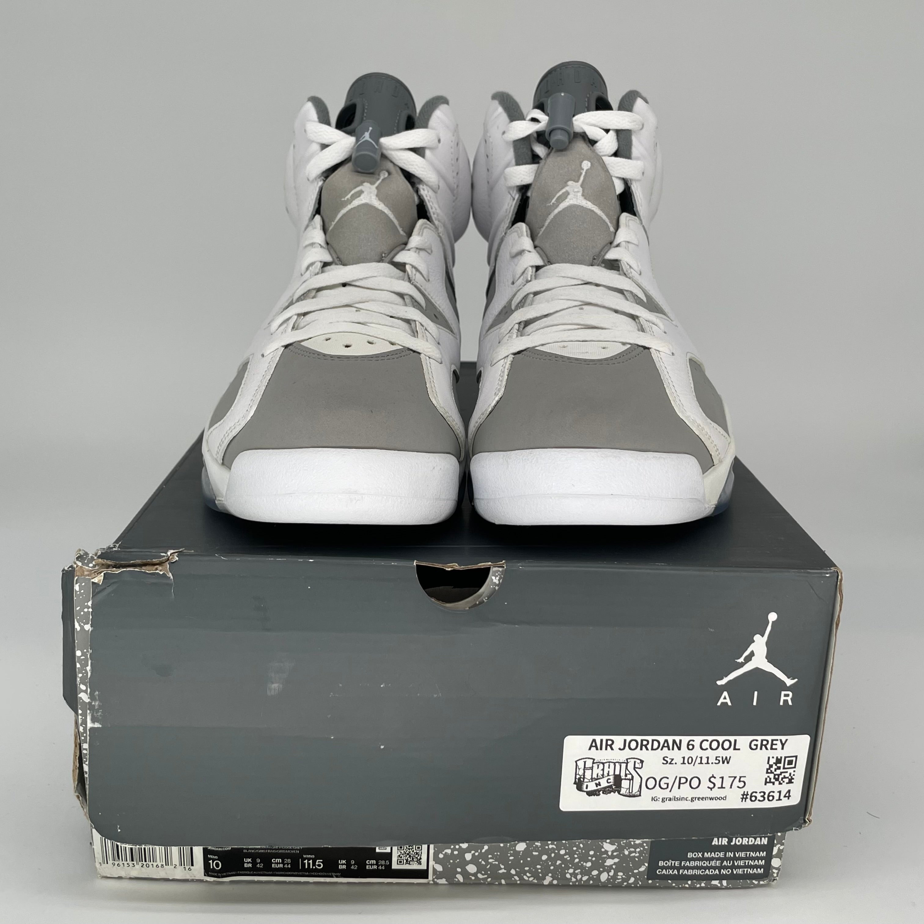 AIR JORDAN 6 COOL GREY SIZE 10 CT8529-100