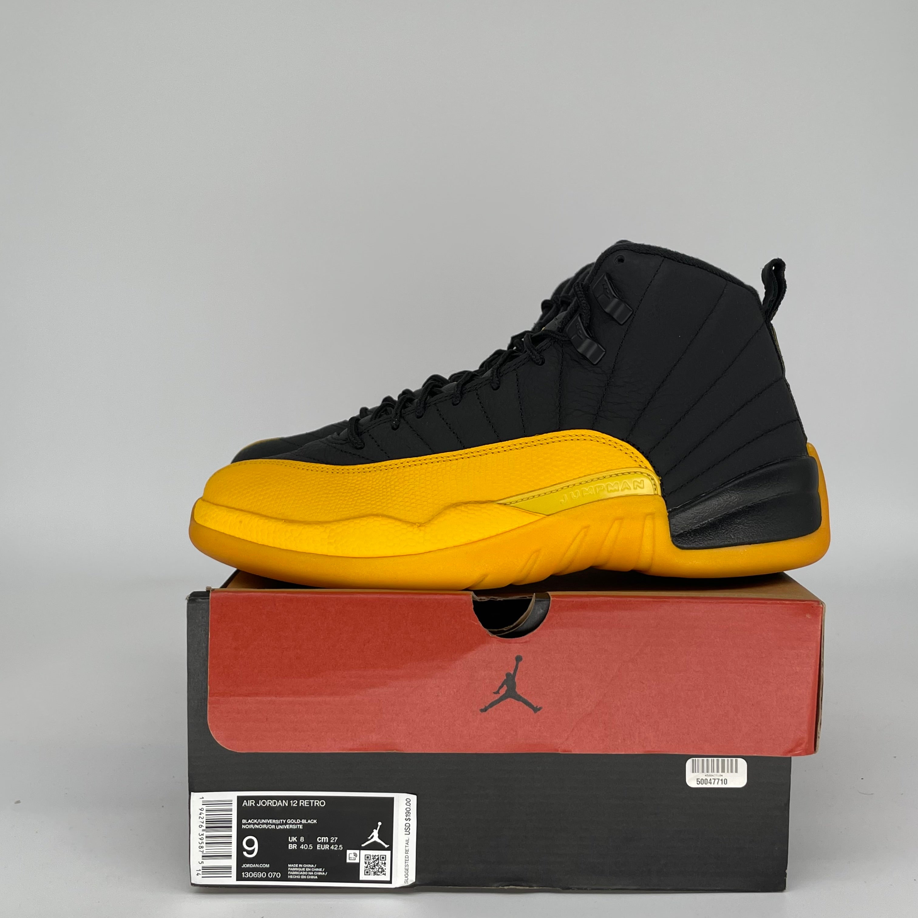 AIR JORDAN 12 UNIVERSITY GOLD SIZE 9 130690-070