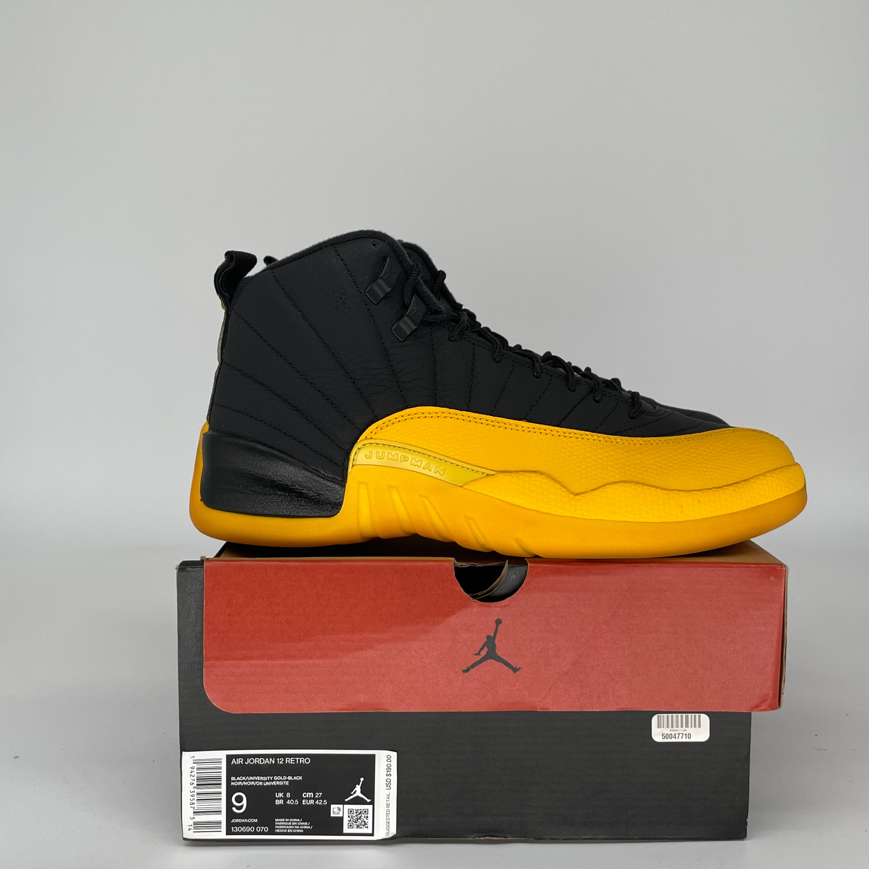 AIR JORDAN 12 UNIVERSITY GOLD SIZE 9 130690-070