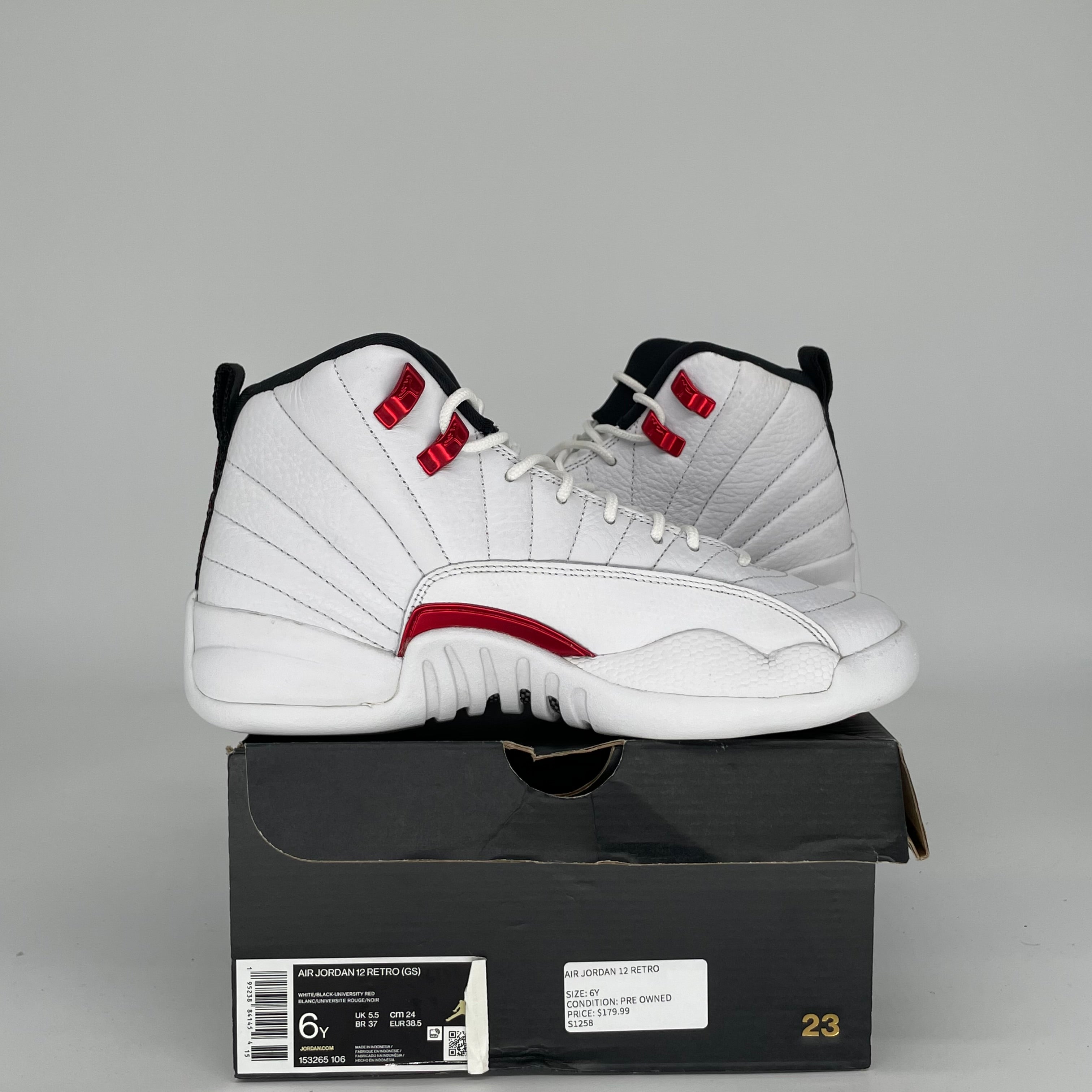 AIR JORDAN 12 TWIST SIZE 6Y 153265-106