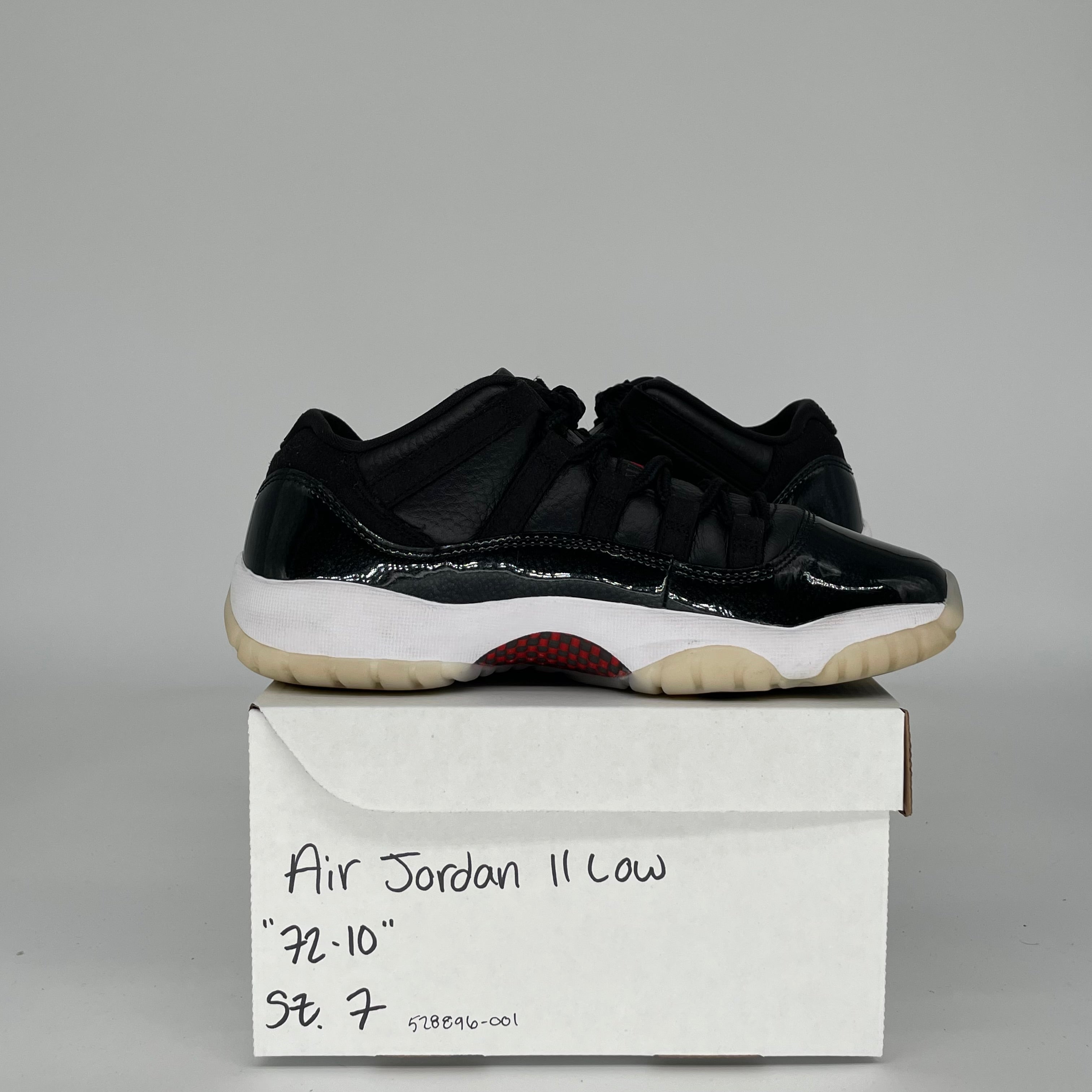 AIR JORDAN 11 LOW 72-10 SIZE 7Y 528896-001