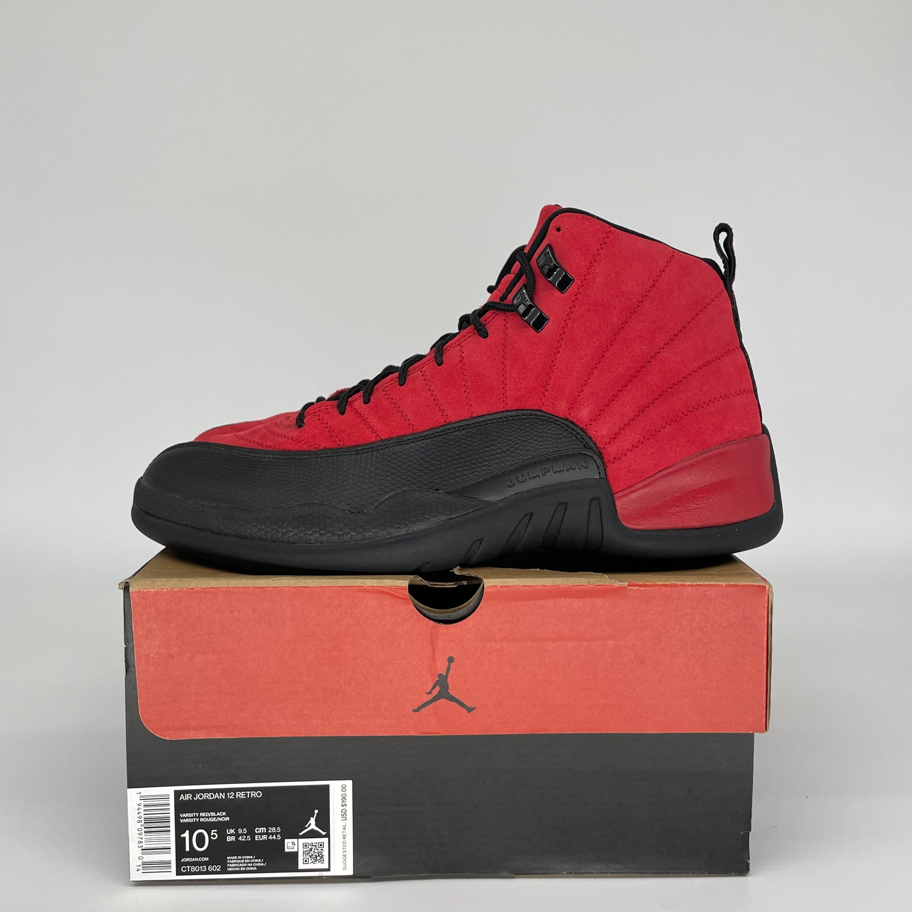 AIR JORDAN 12 REVERSE FLU GAME SIZE 10.5 CT8013-602