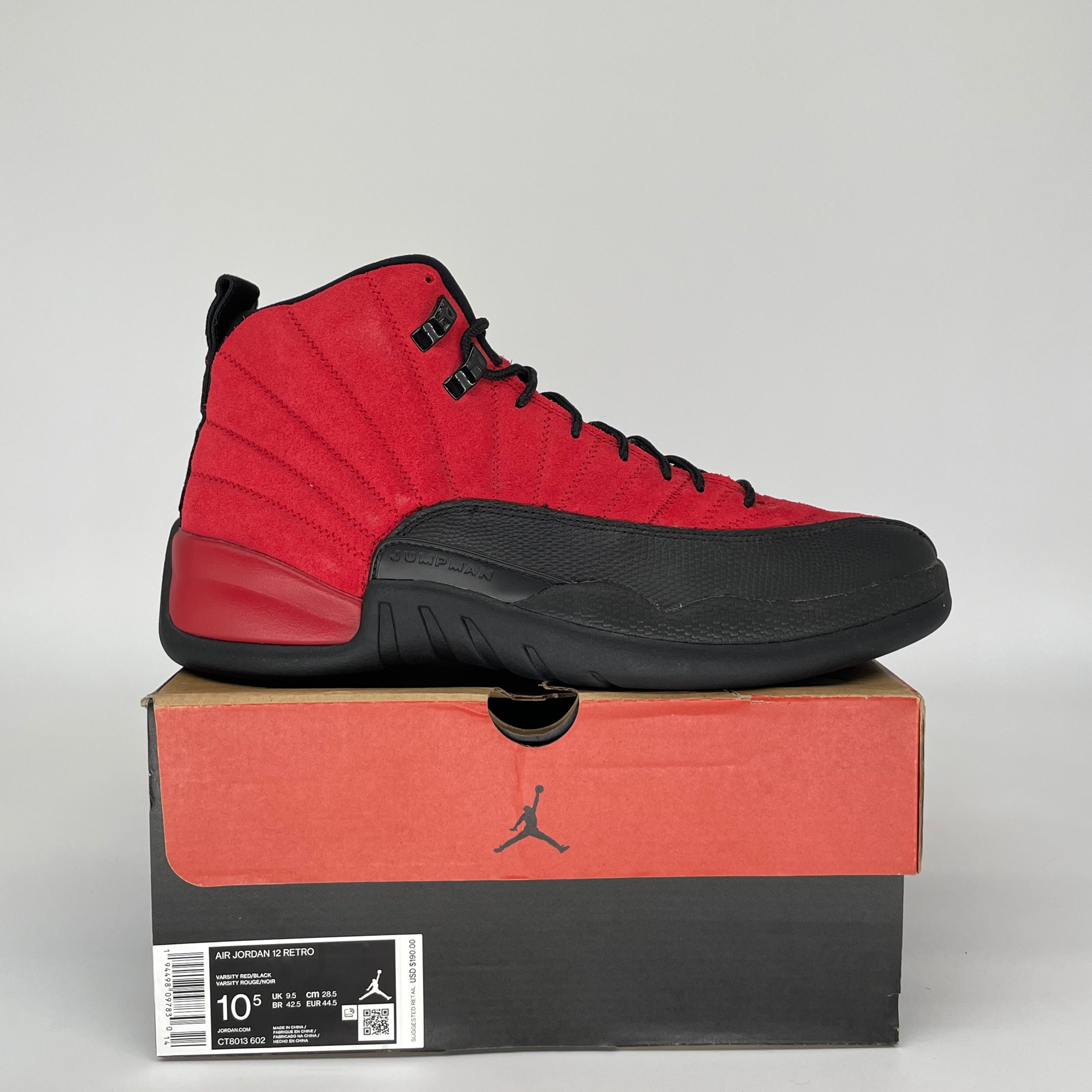 AIR JORDAN 12 REVERSE FLU GAME SIZE 10.5 CT8013-602