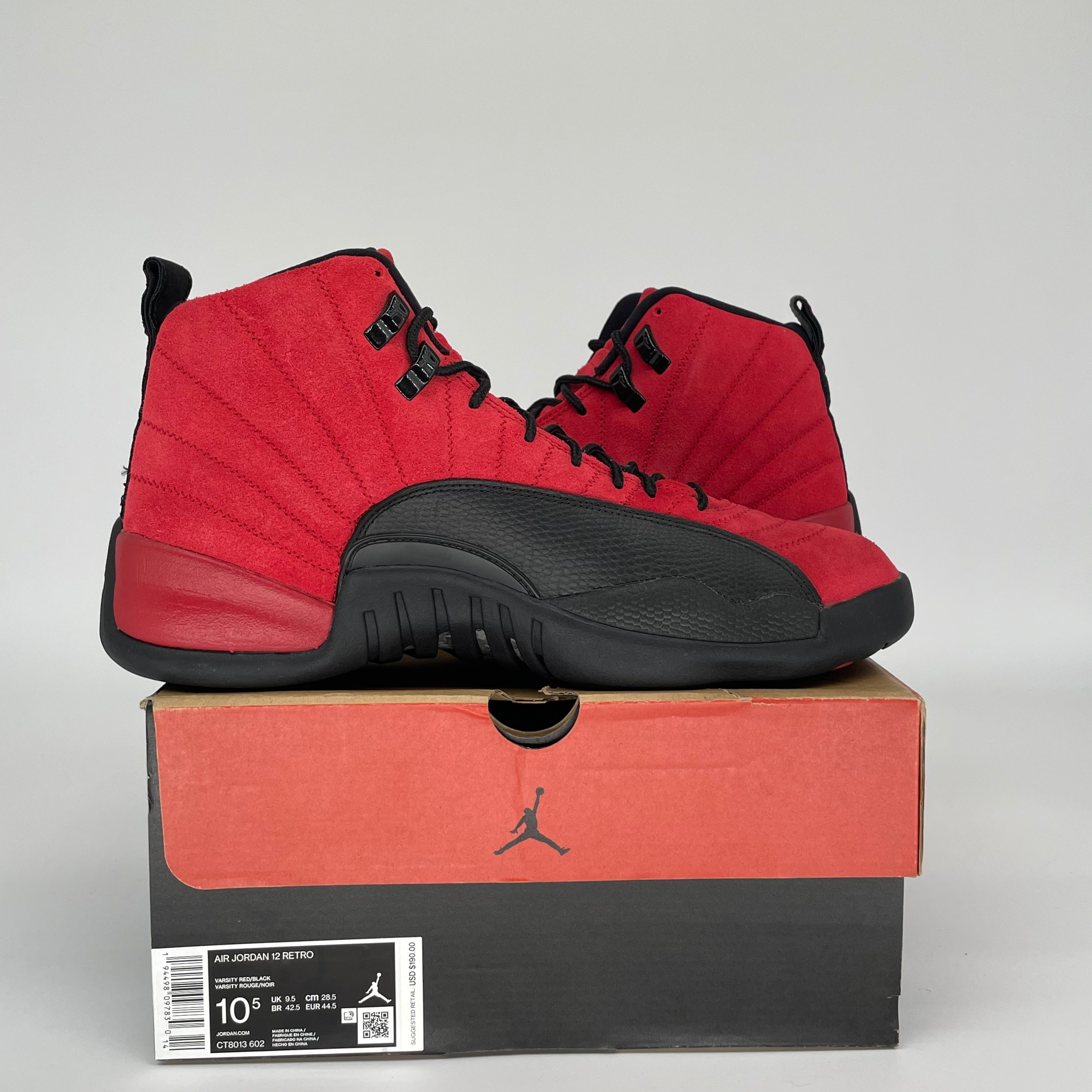 AIR JORDAN 12 REVERSE FLU GAME SIZE 10.5 CT8013-602