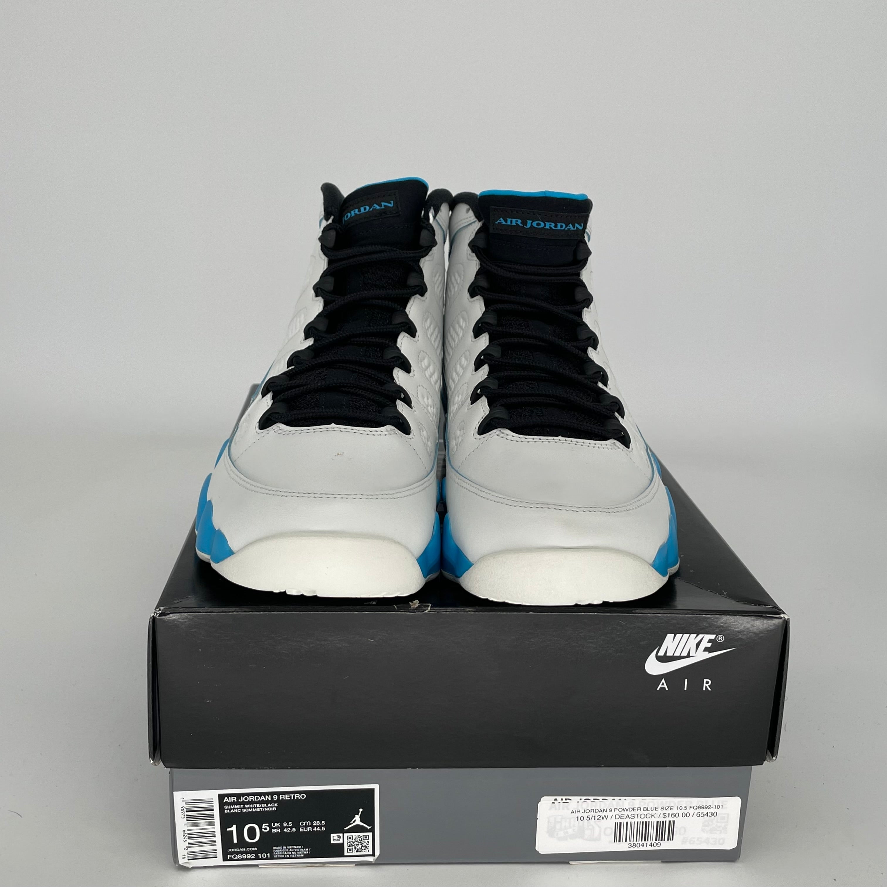 AIR JORDAN 9 POWDER BLUE SIZE 10.5 FQ8992-101