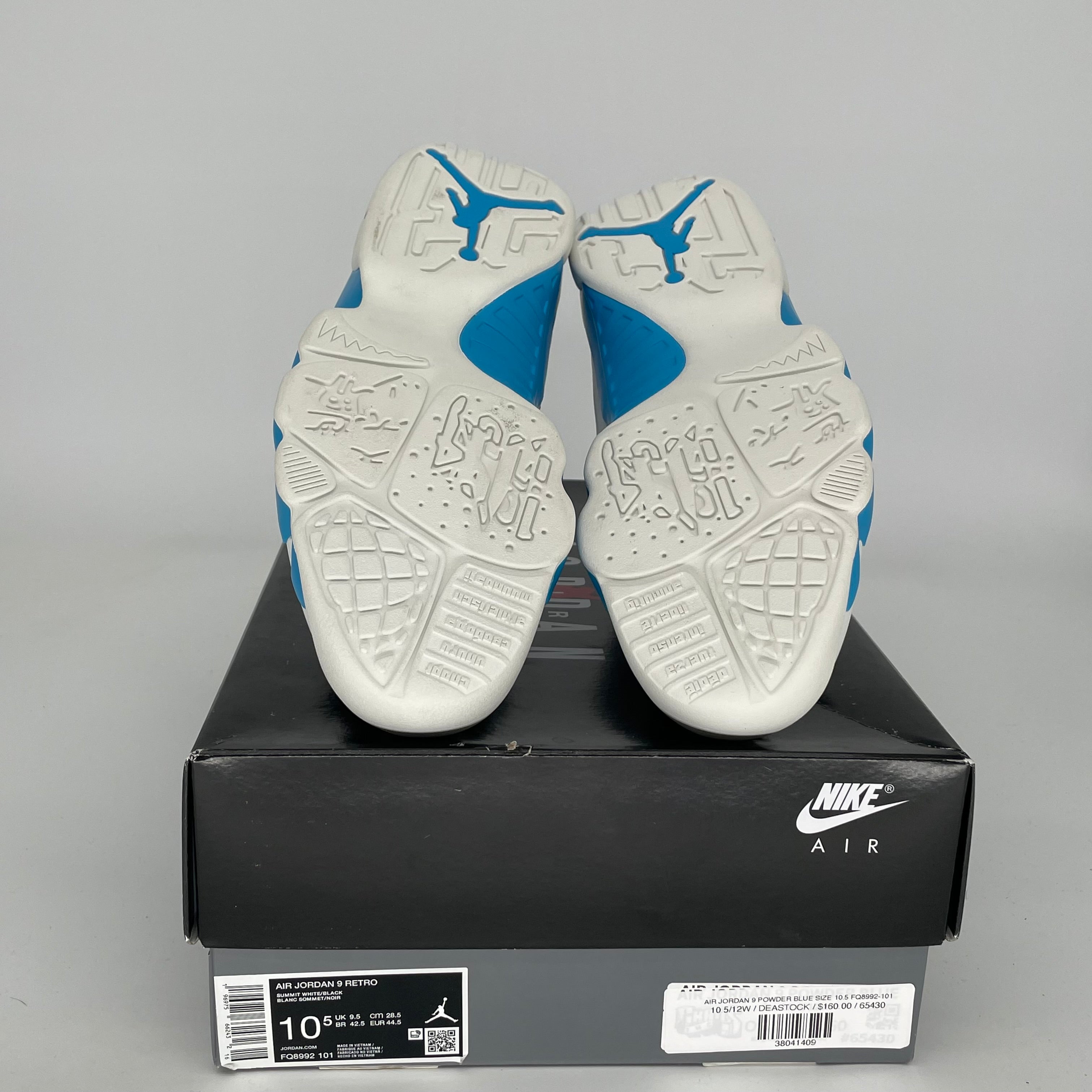 AIR JORDAN 9 POWDER BLUE SIZE 10.5 FQ8992-101