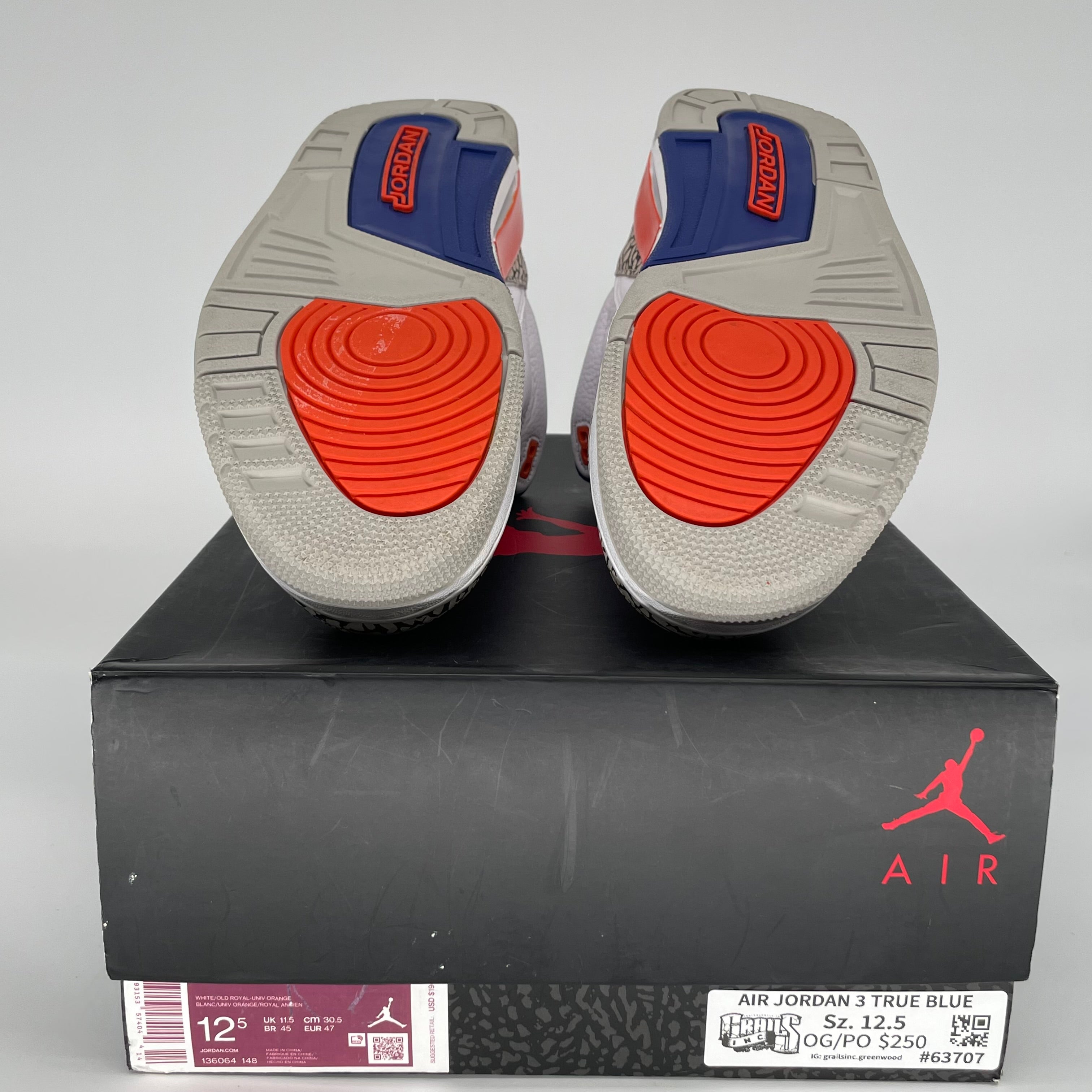 AIR JORDAN 3 KNICKS SIZE 12.5 136064-148