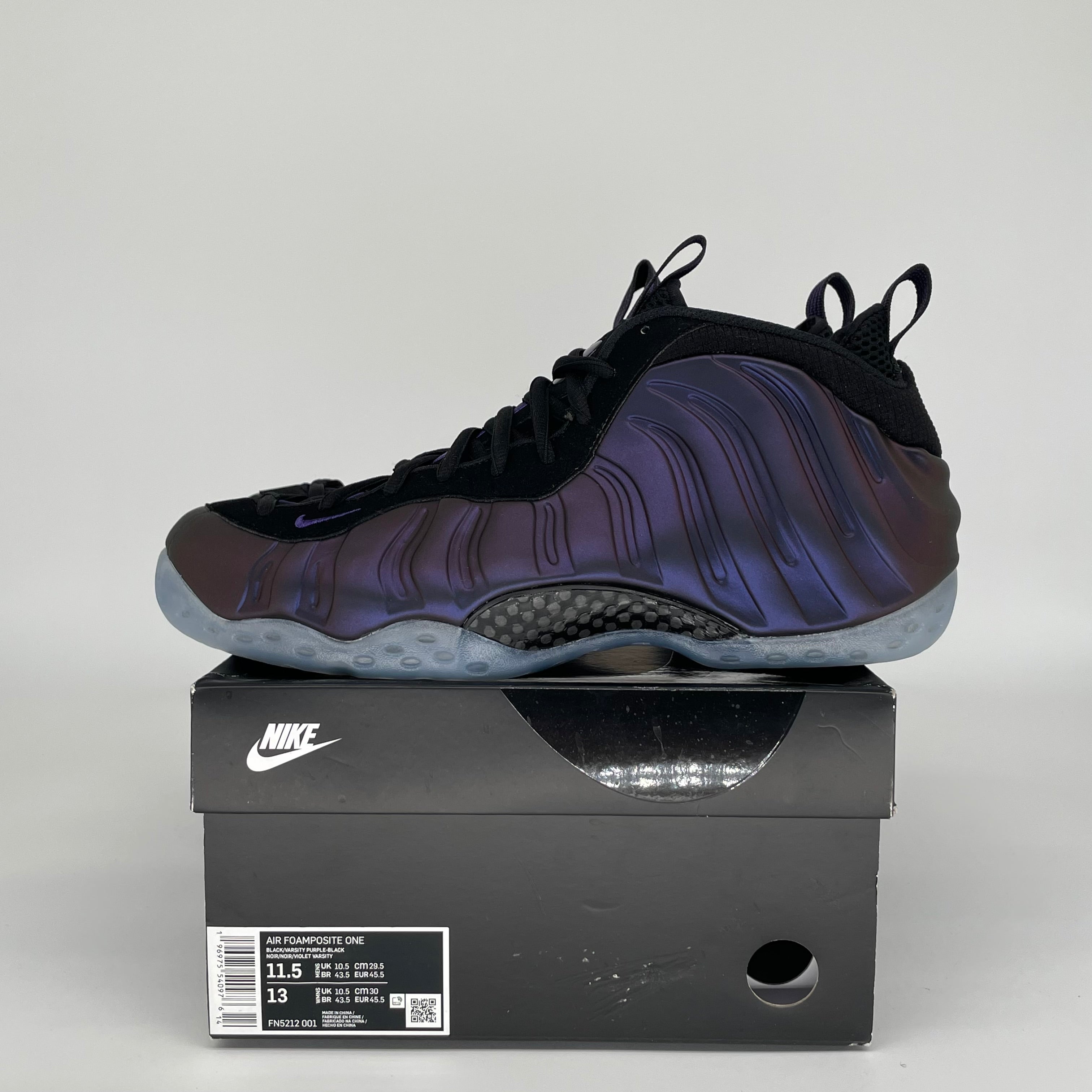 NIKE AIR FOAMPOSITE ONE EGGPLANT SIZE 11.5 FN5212-001