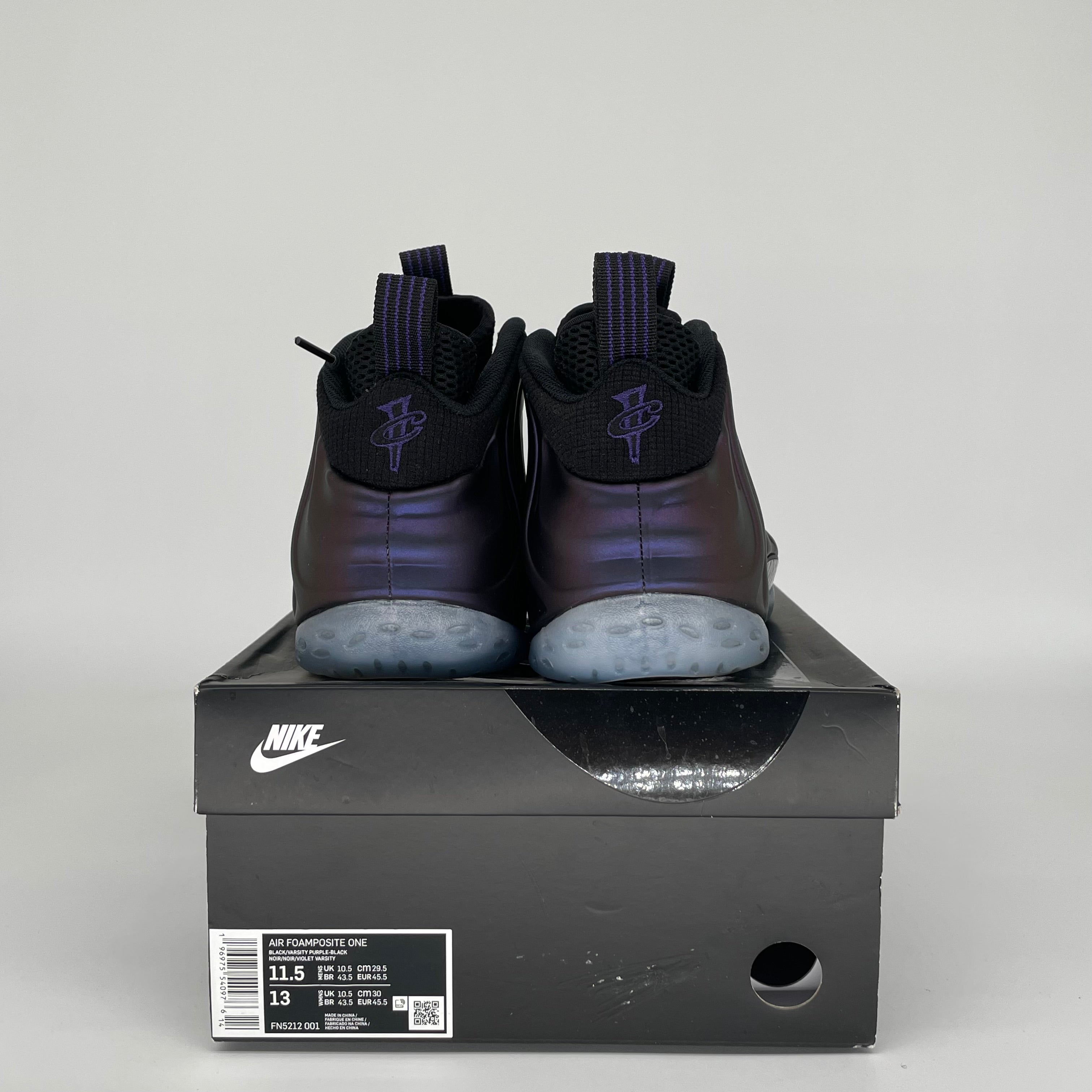 NIKE AIR FOAMPOSITE ONE EGGPLANT SIZE 11.5 FN5212-001