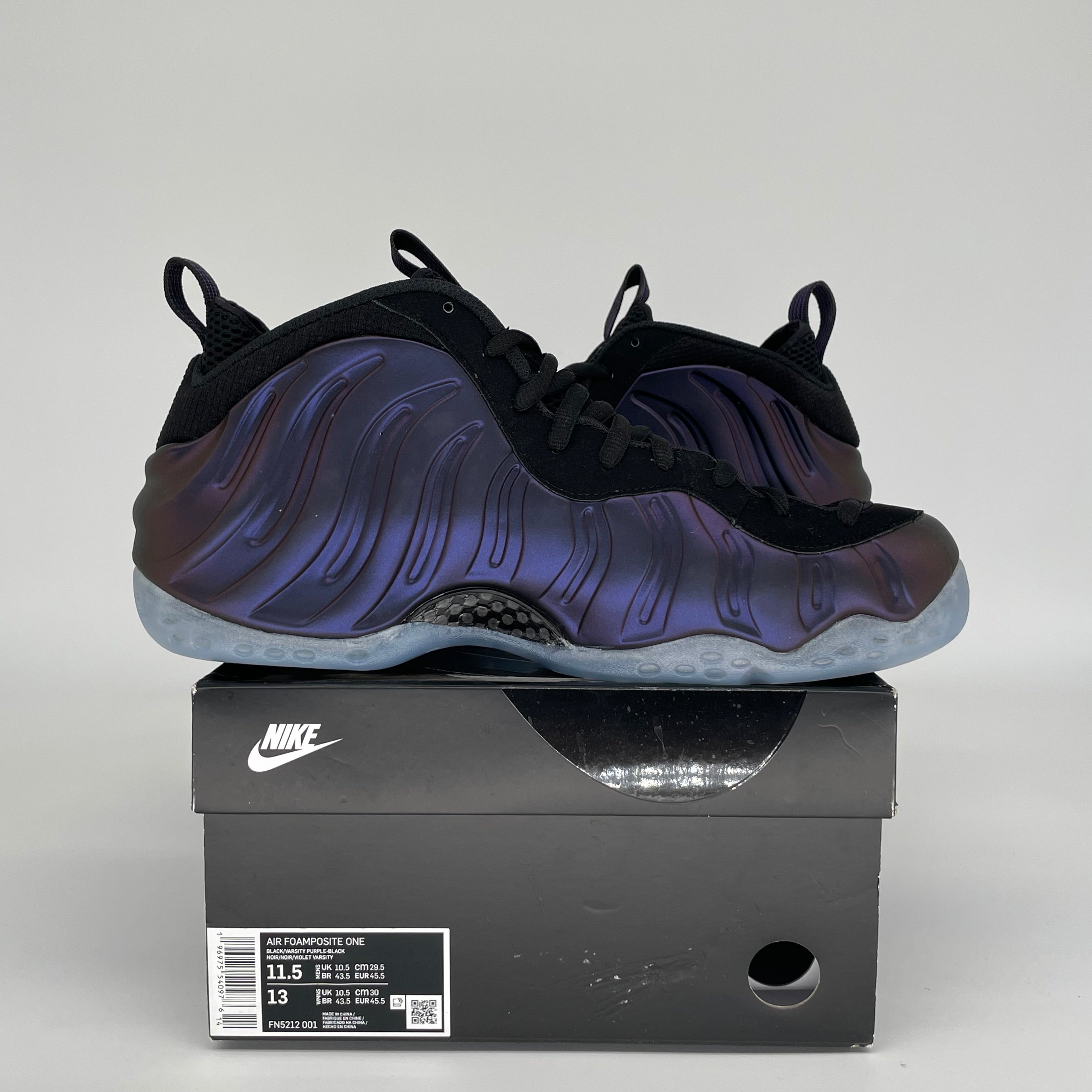 NIKE AIR FOAMPOSITE ONE EGGPLANT SIZE 11.5 FN5212-001