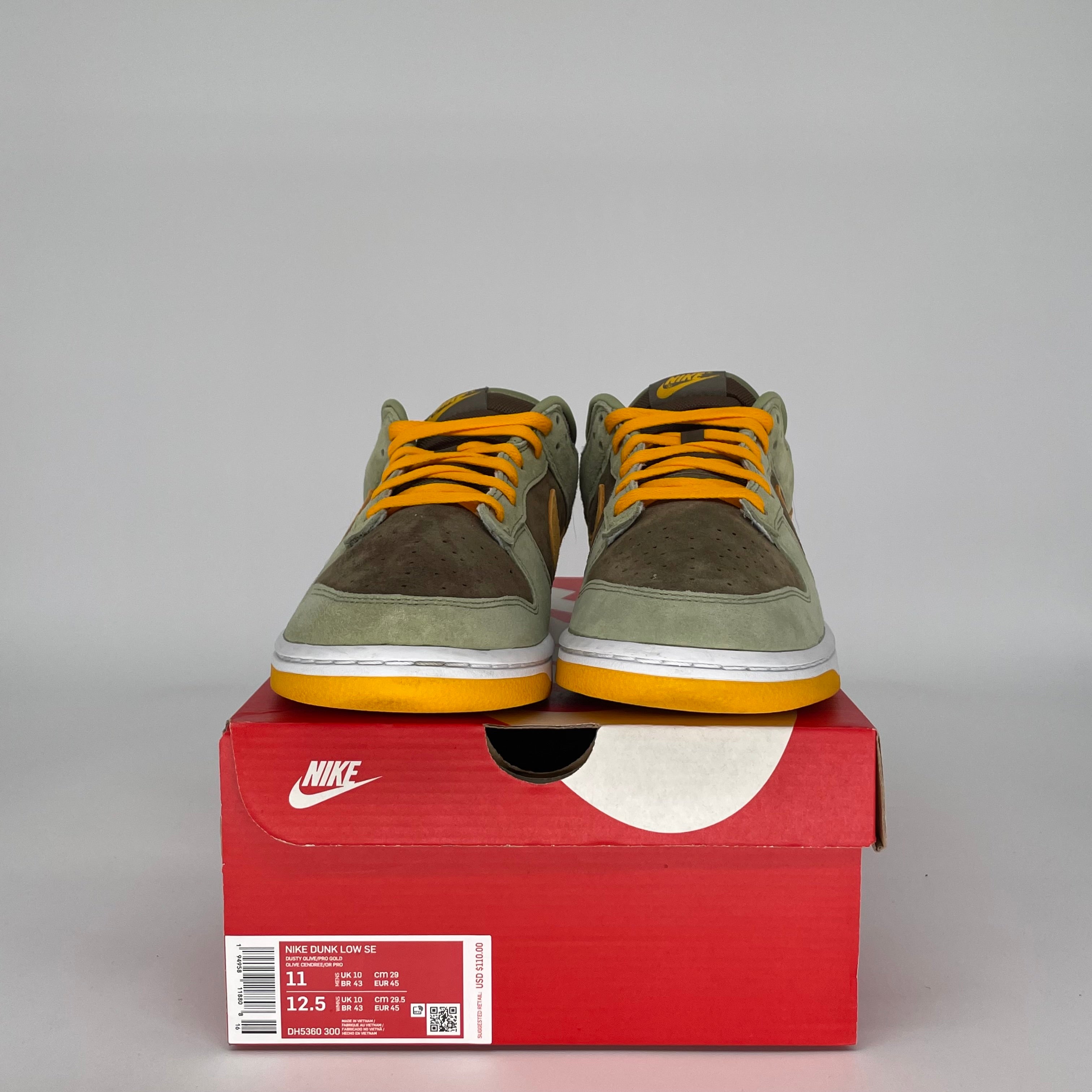 NIKE DUNK LOW DUSTY OLIVE SIZE 11 DH5360-300