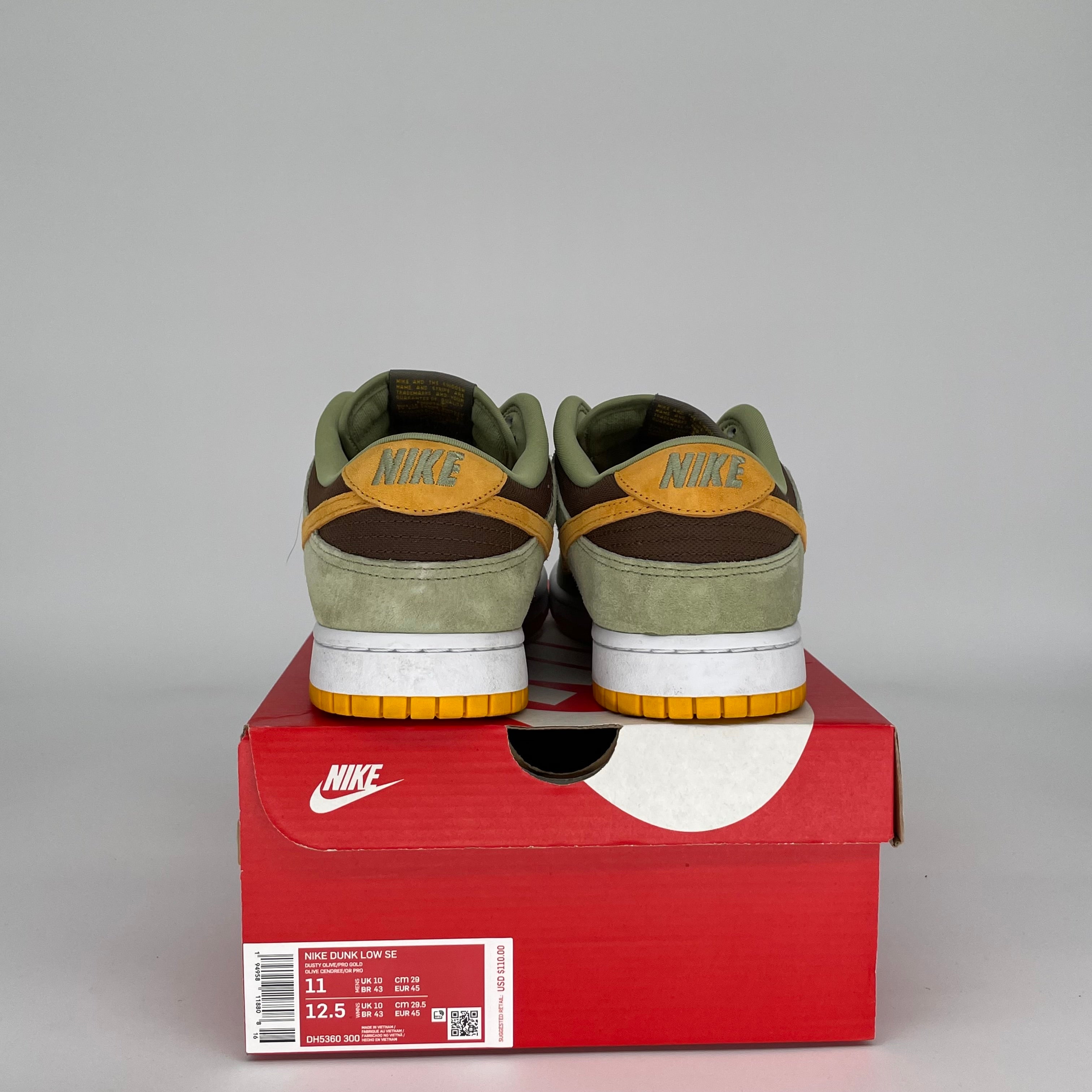 NIKE DUNK LOW DUSTY OLIVE SIZE 11 DH5360-300