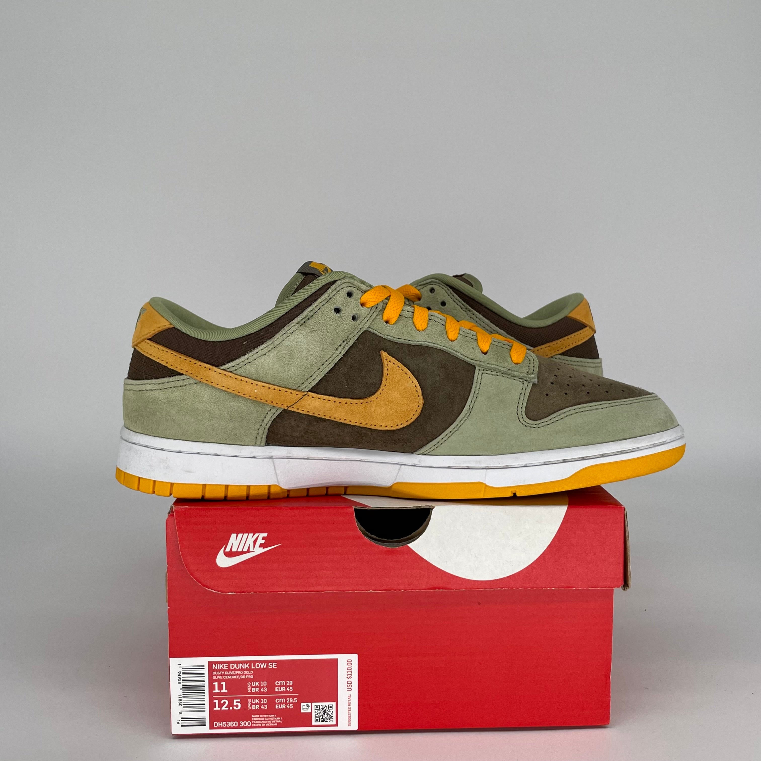 NIKE DUNK LOW DUSTY OLIVE SIZE 11 DH5360-300