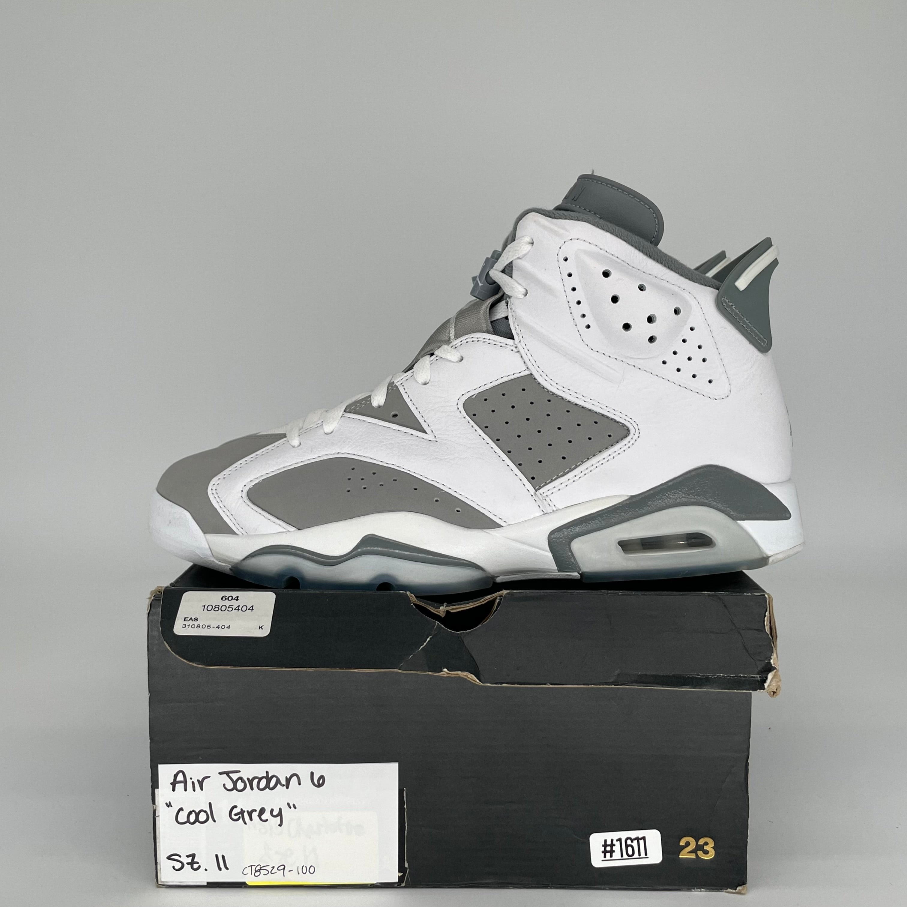 AIR JORDAN 6 COOL GREY SIZE 11 CT8529-100