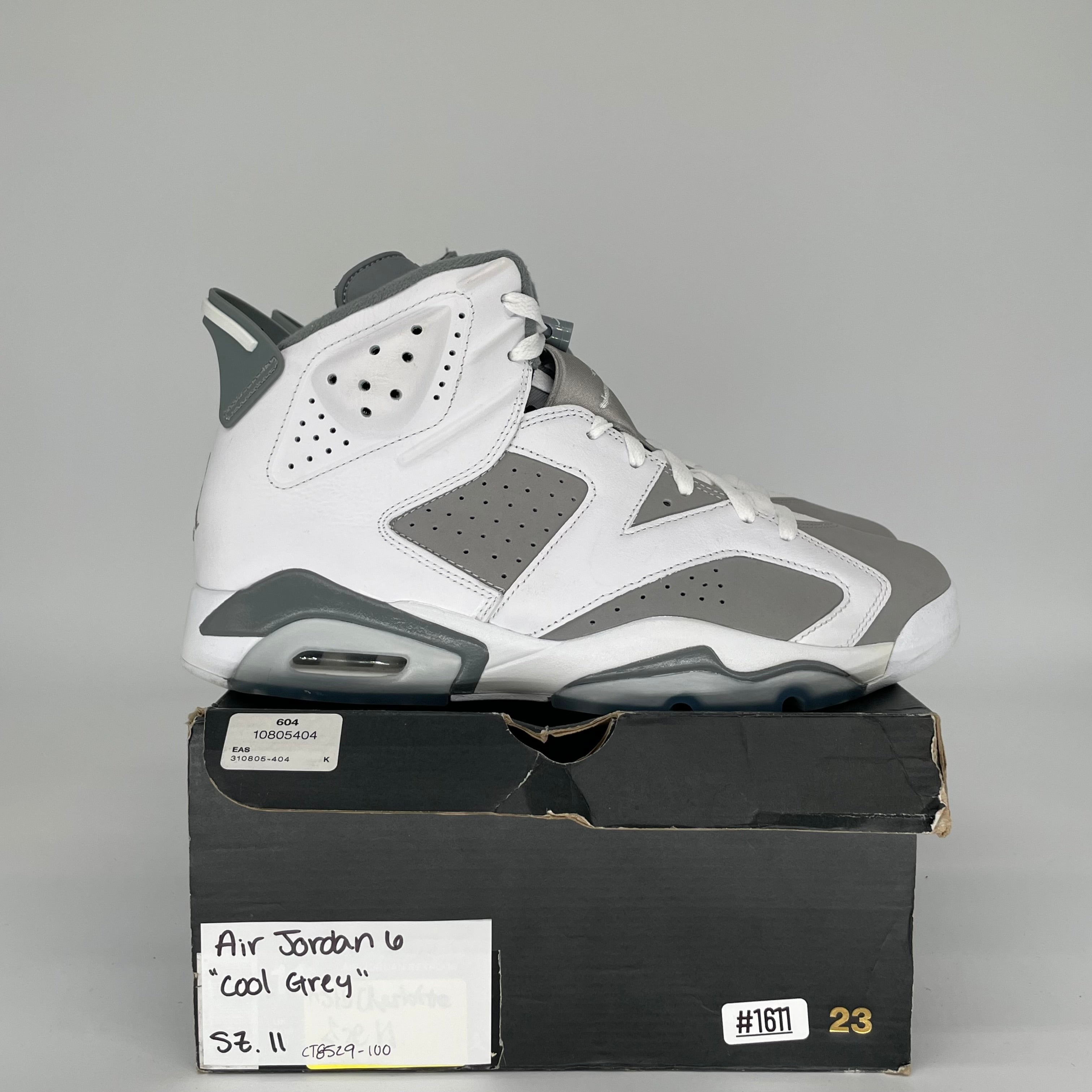 AIR JORDAN 6 COOL GREY SIZE 11 CT8529-100