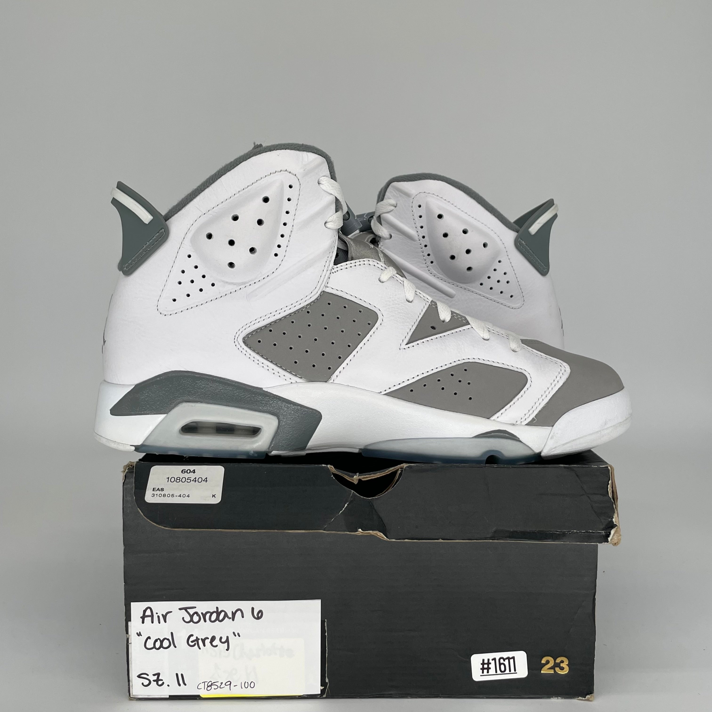 AIR JORDAN 6 COOL GREY SIZE 11 CT8529-100