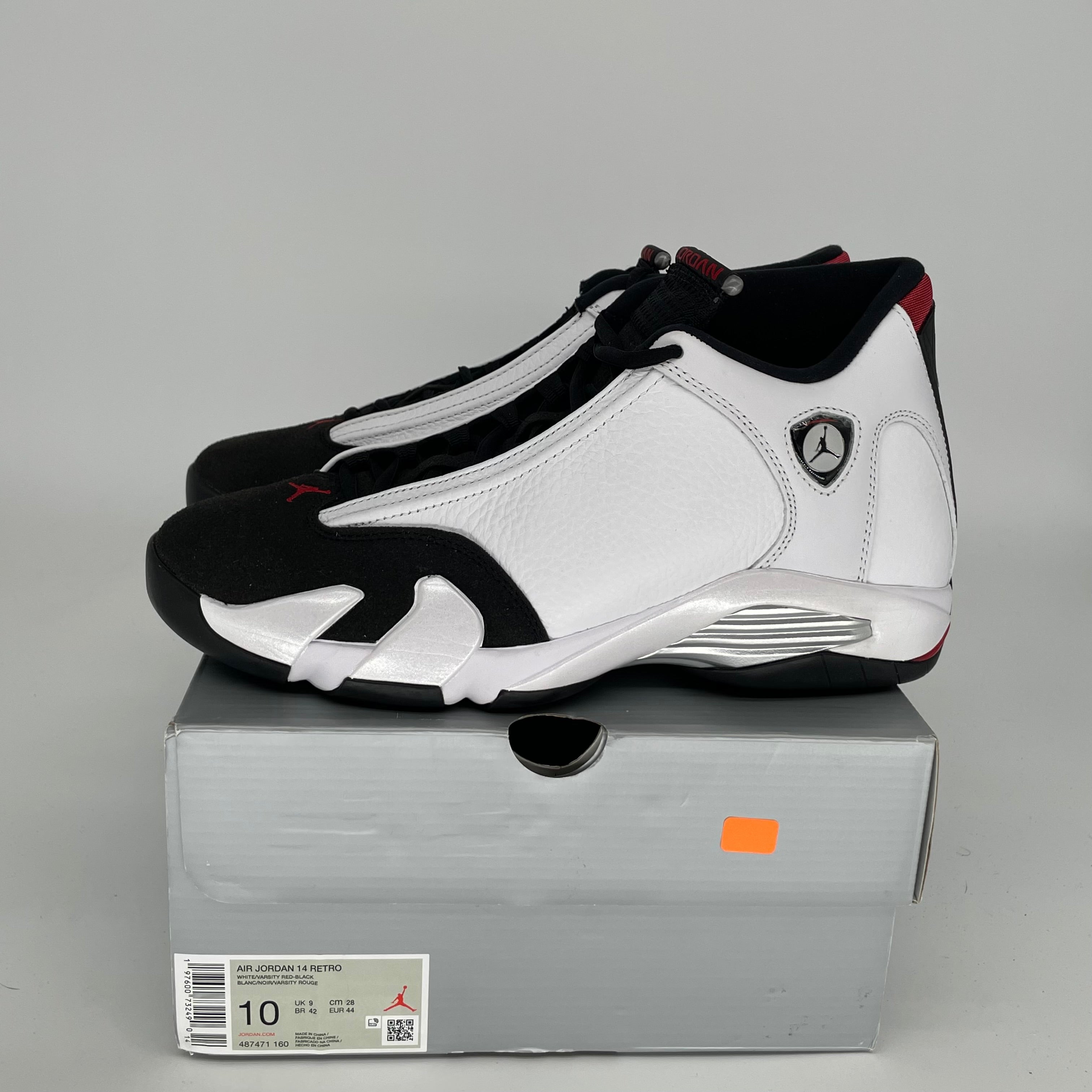 AIR JORDAN 14 BLACK TOE SIZE 10 487471-160