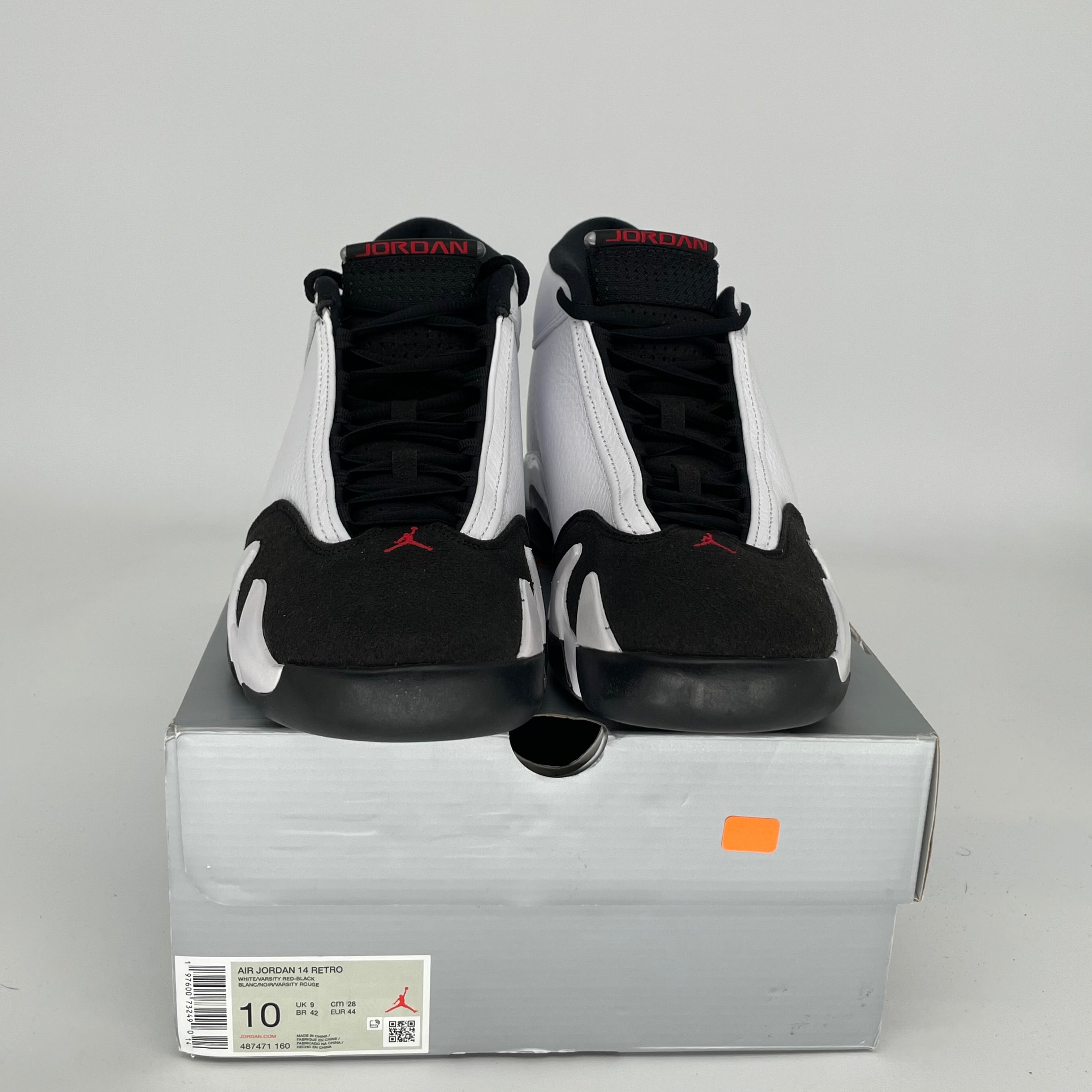 AIR JORDAN 14 BLACK TOE SIZE 10 487471-160