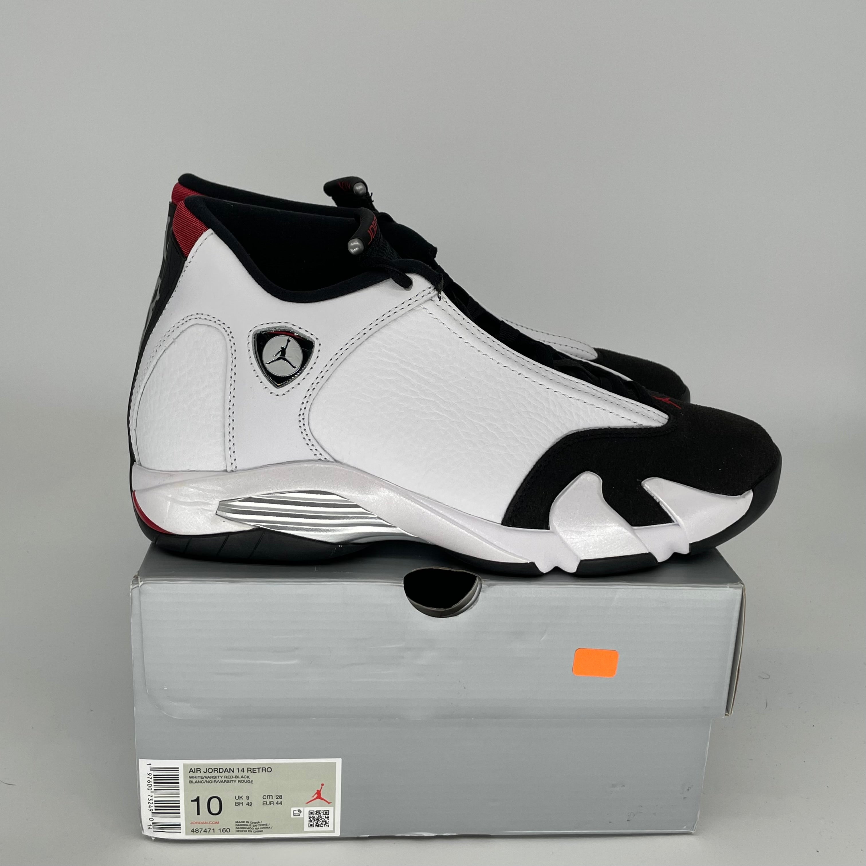 AIR JORDAN 14 BLACK TOE SIZE 10 487471-160