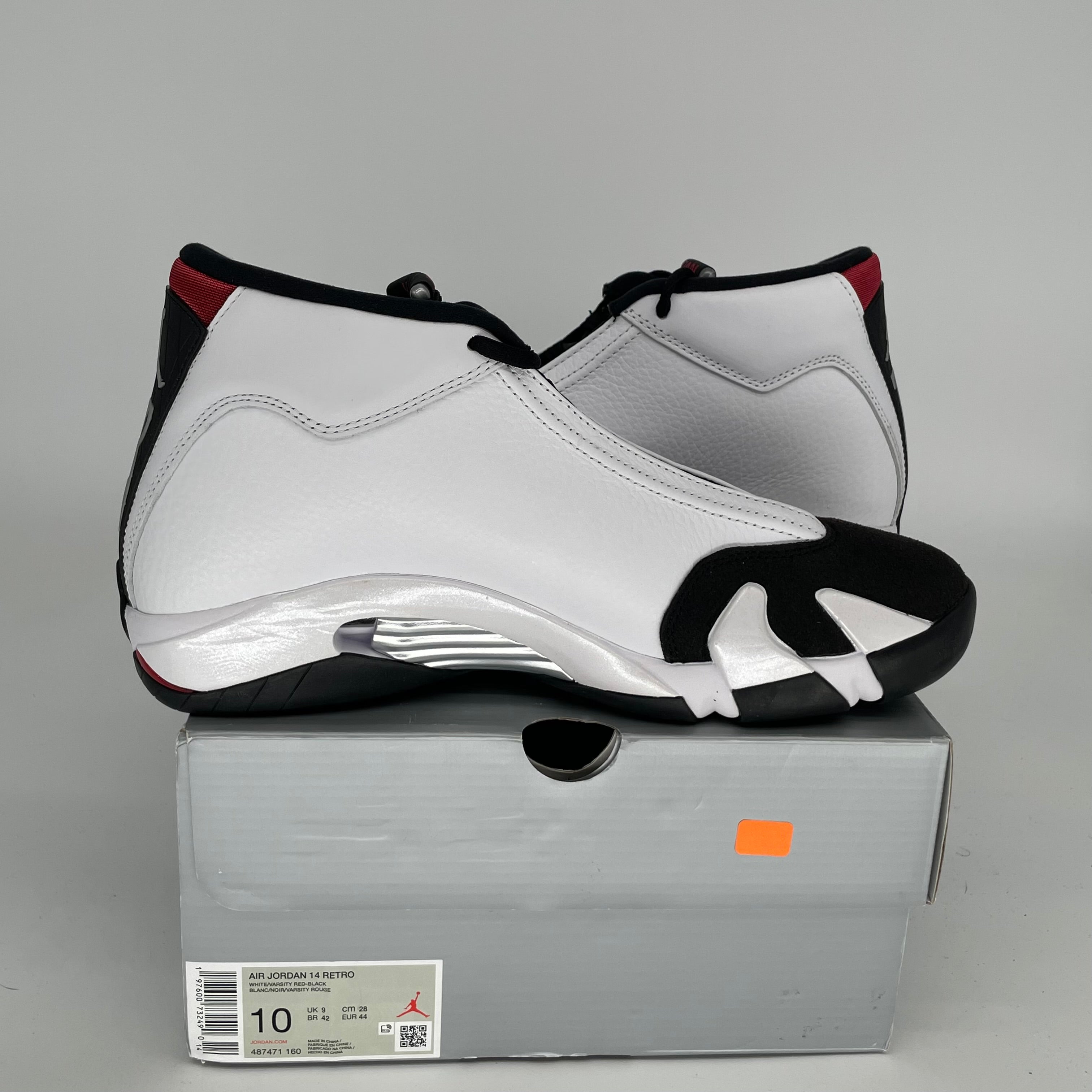 AIR JORDAN 14 BLACK TOE SIZE 10 487471-160