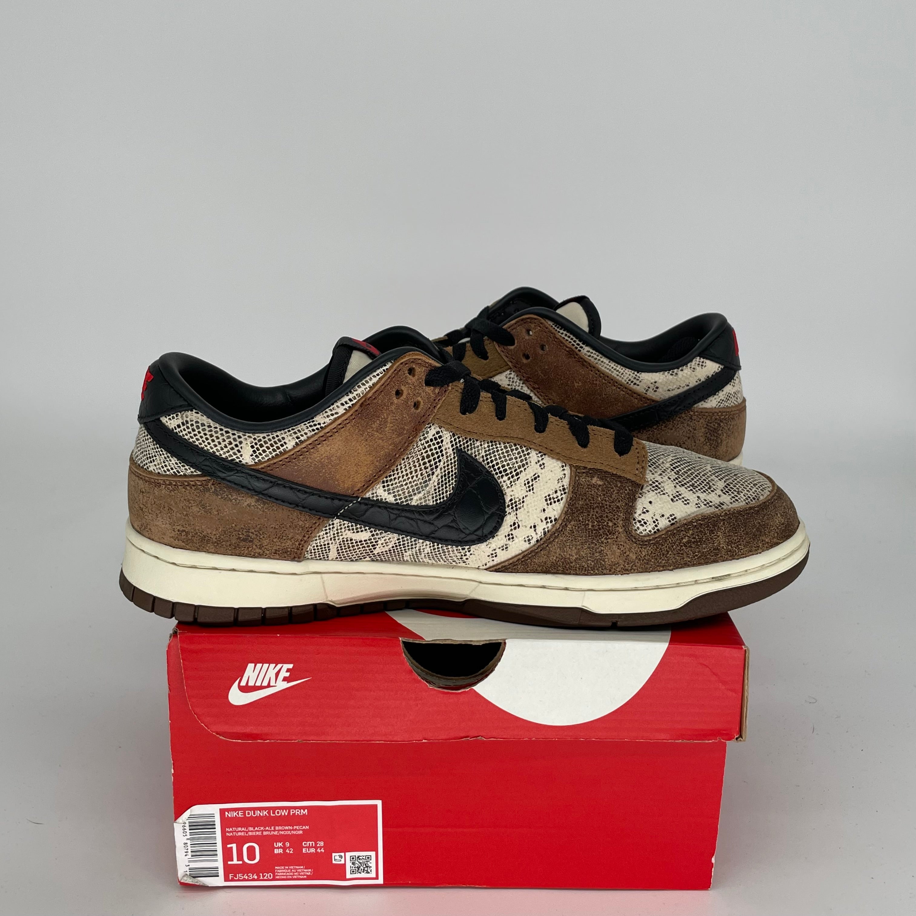 NIKE DUNK LOW CO JP BROWN SNAKESKIN SIZE 10 FJ5434-120